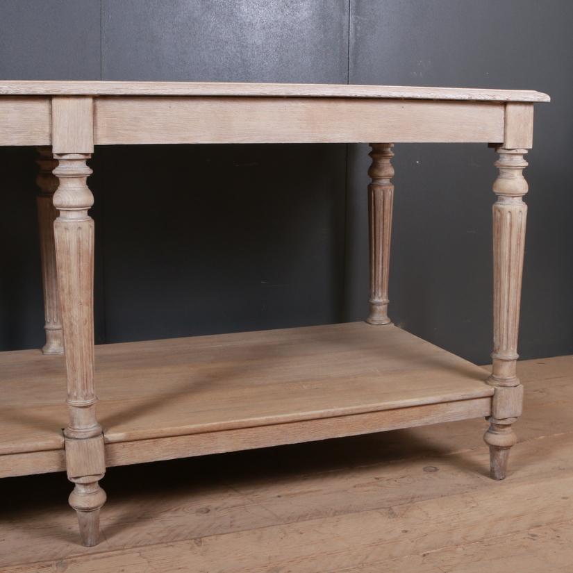 Bleached French Oak Drapers Table