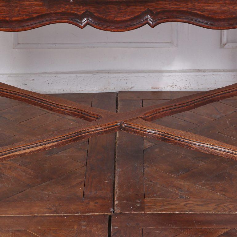 Carved French Oak Draw-Leaf Table
