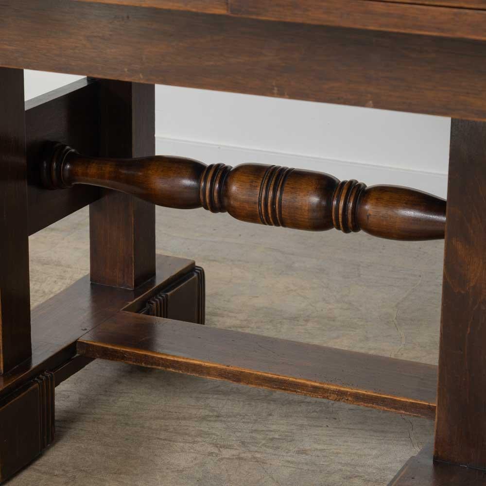 Tavolo da pranzo allungabile in Oak francese di Charles Dudouyt in vendita 6