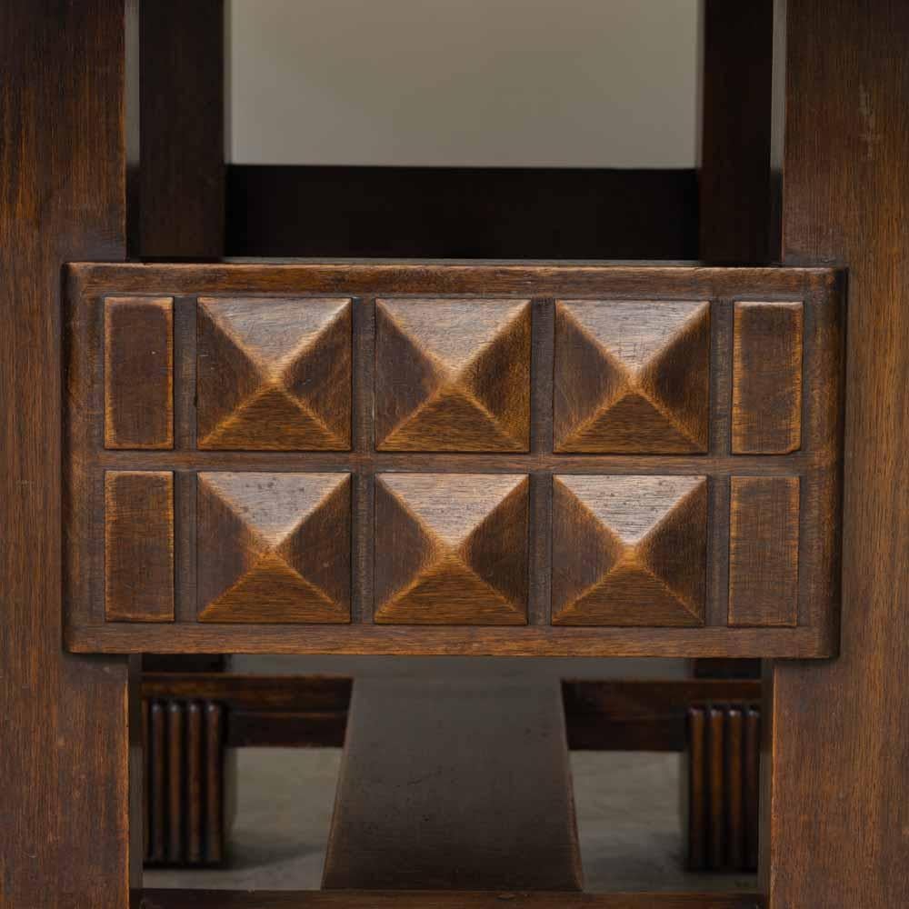 Tavolo da pranzo allungabile in Oak francese di Charles Dudouyt in vendita 8