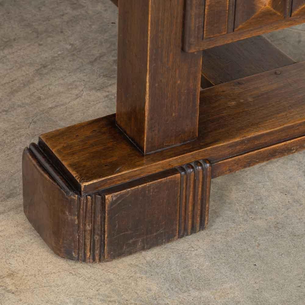 Tavolo da pranzo allungabile in Oak francese di Charles Dudouyt in vendita 9