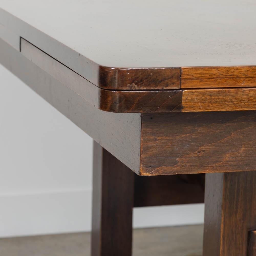 Tavolo da pranzo allungabile in Oak francese di Charles Dudouyt in vendita 10