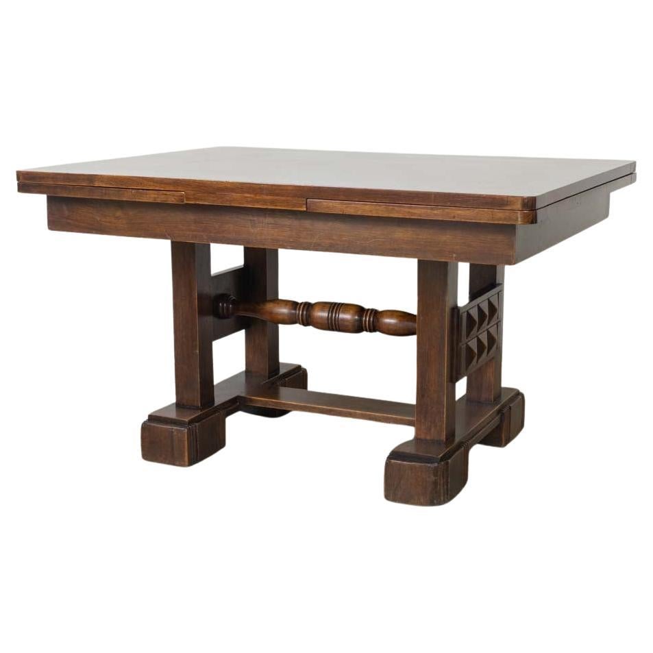 Tavolo da pranzo allungabile in Oak francese di Charles Dudouyt in vendita