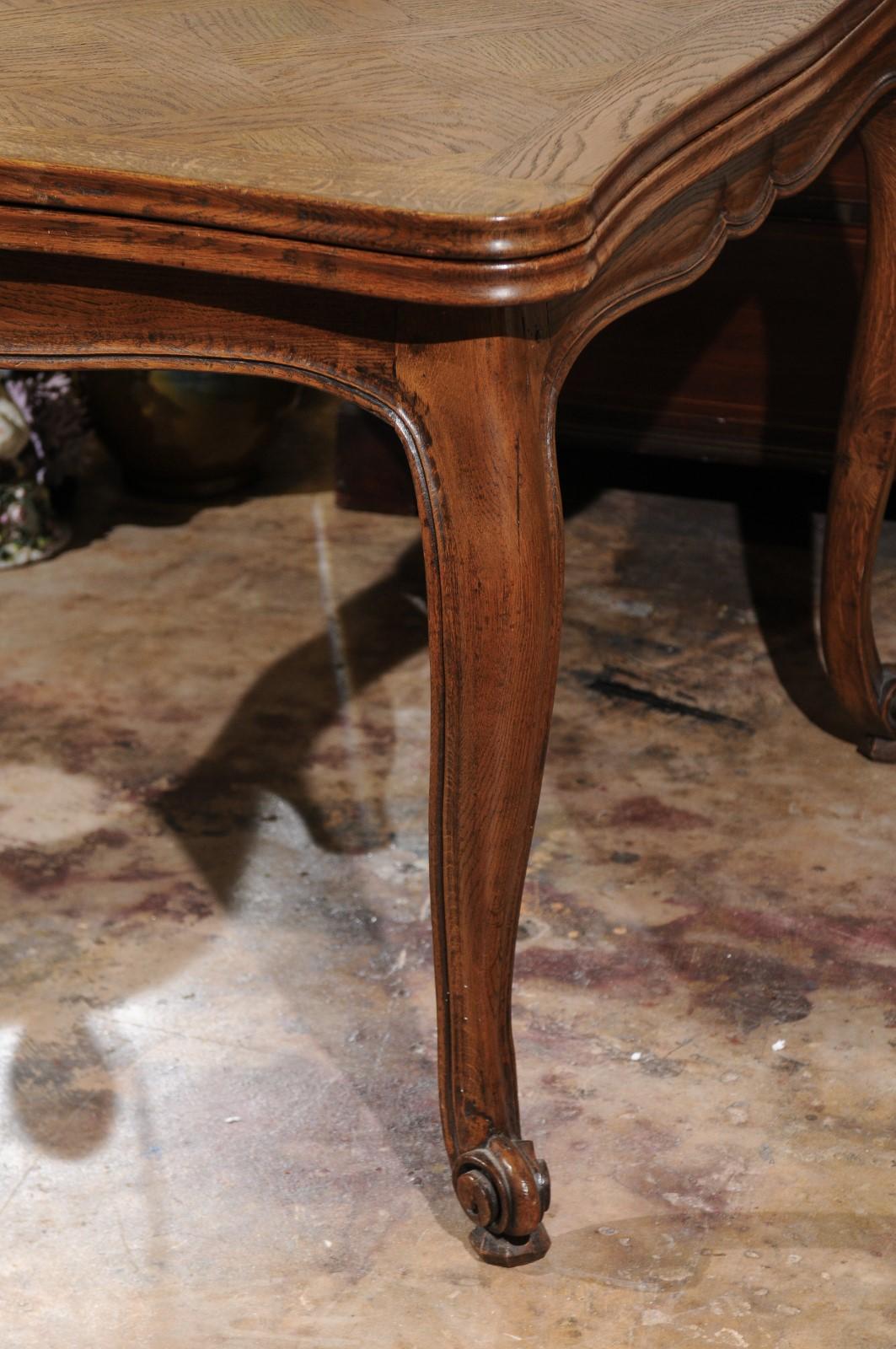 French Oak Extendable Dining Table For Sale 5