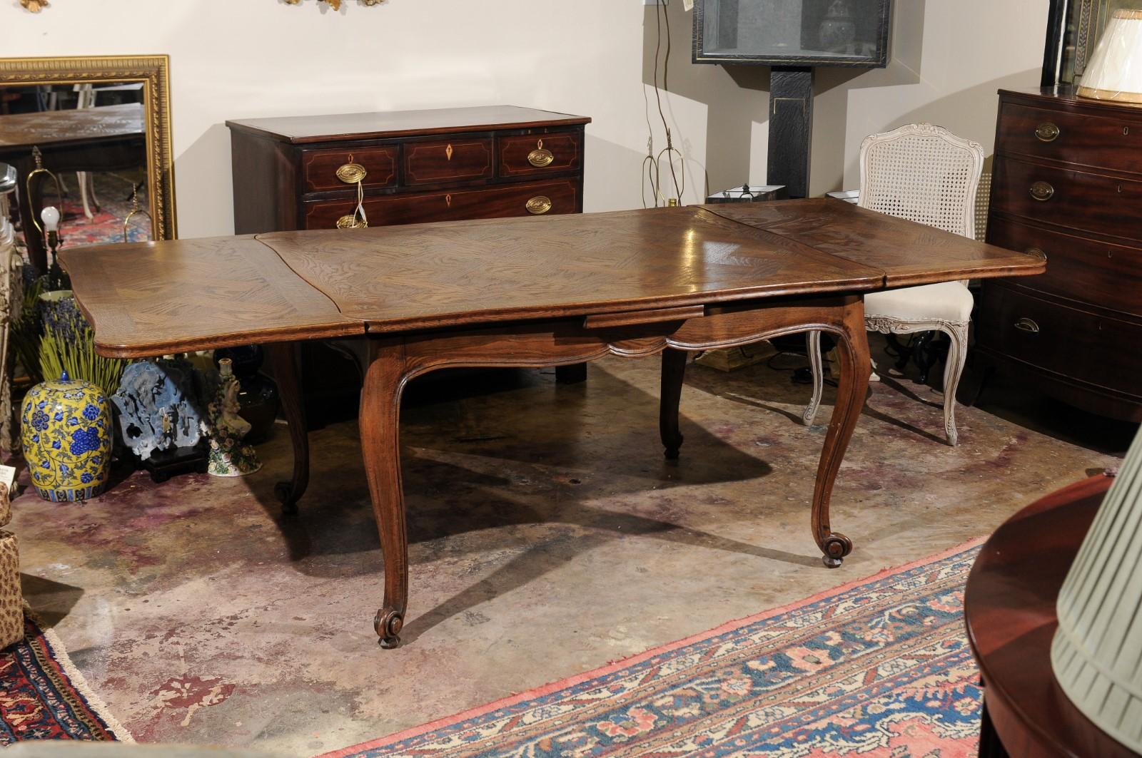 French Oak Extendable Dining Table For Sale 2