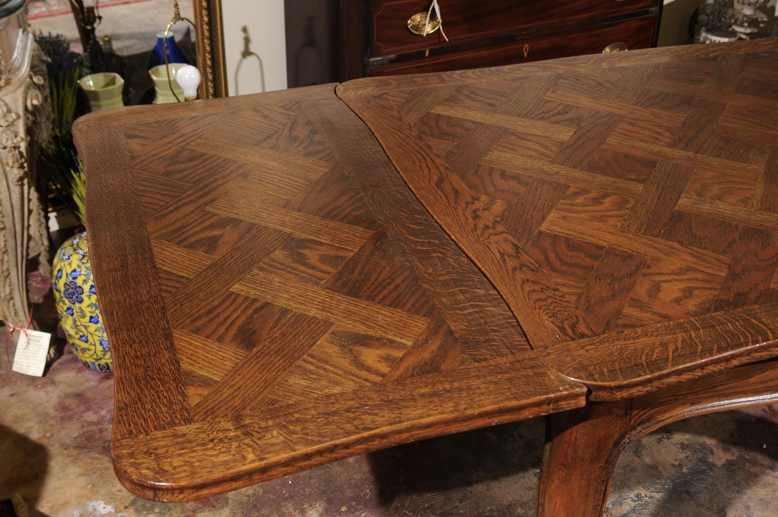 French Oak Extendable Dining Table For Sale 3