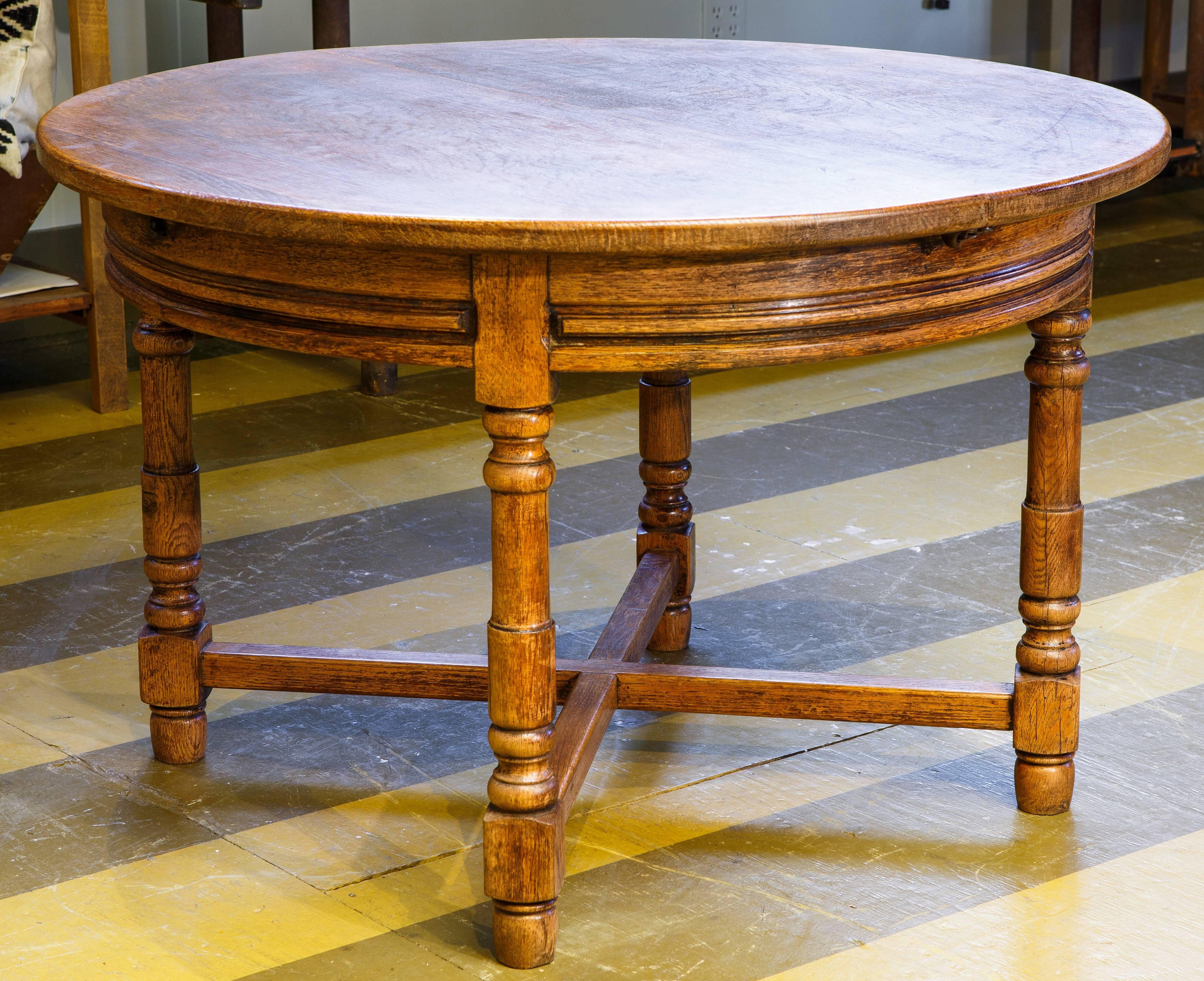 20th Century French, Oak Extension Table