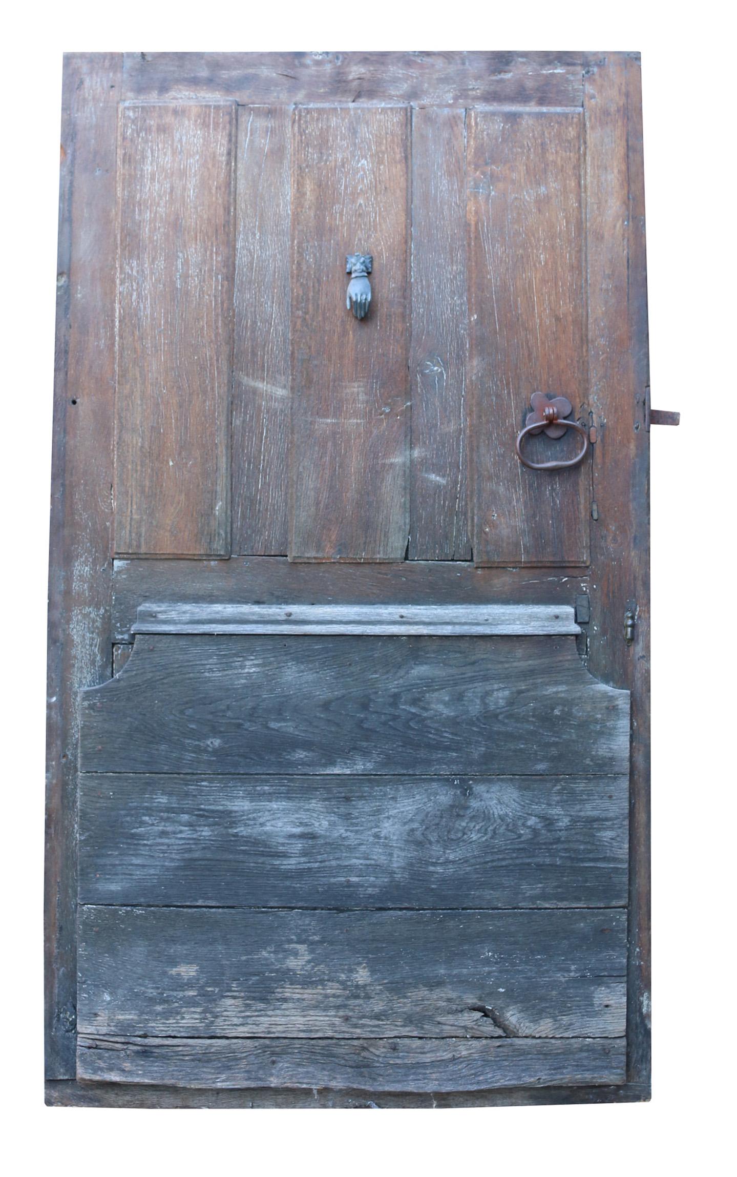 This door comes with a latch and knocker. This was last fitted to a farmhouse in the Cotswolds.