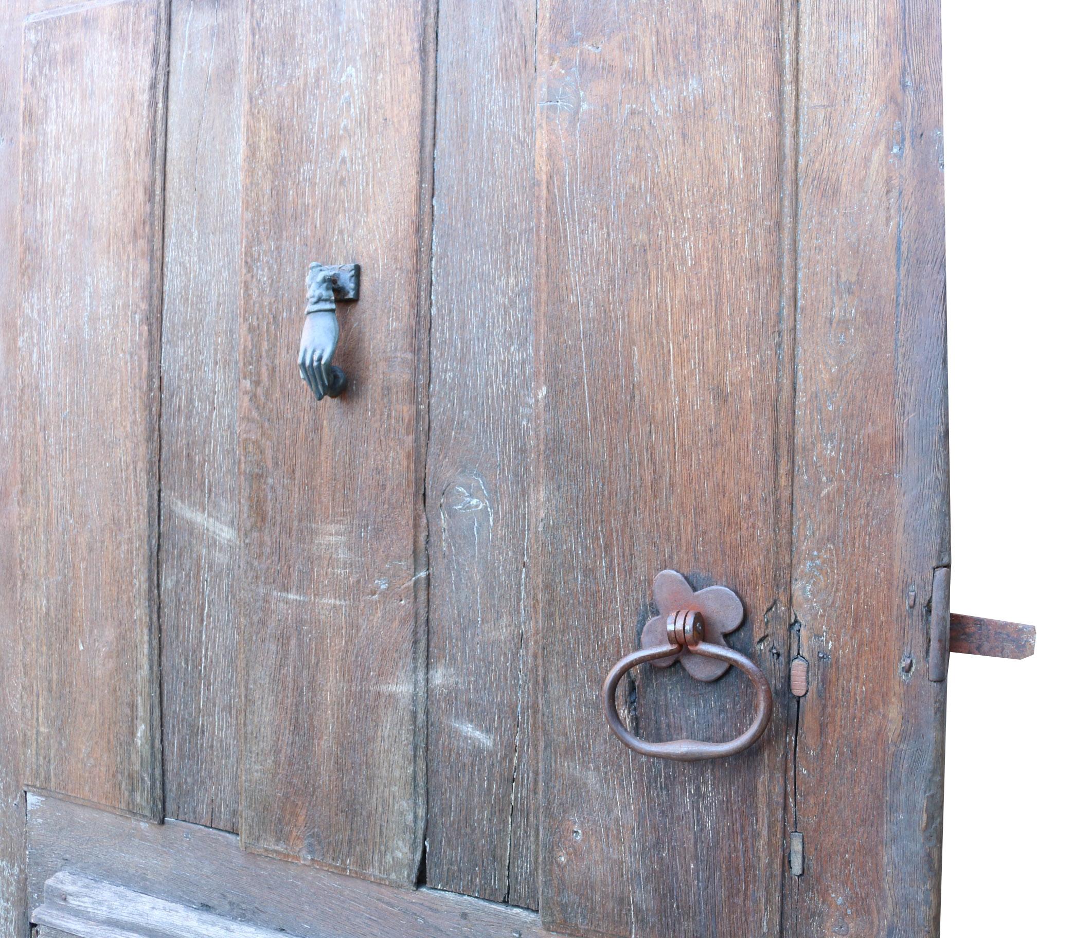 French Oak Exterior Door In Good Condition For Sale In Wormelow, Herefordshire