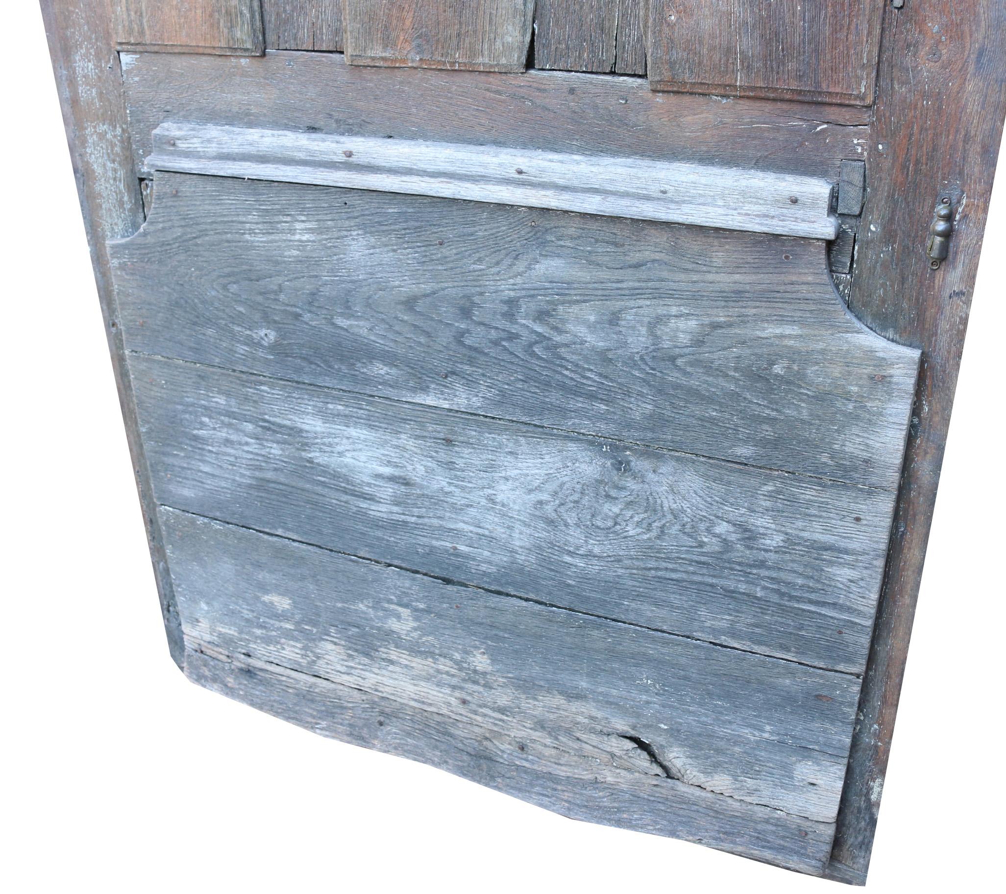 18th Century French Oak Exterior Door For Sale