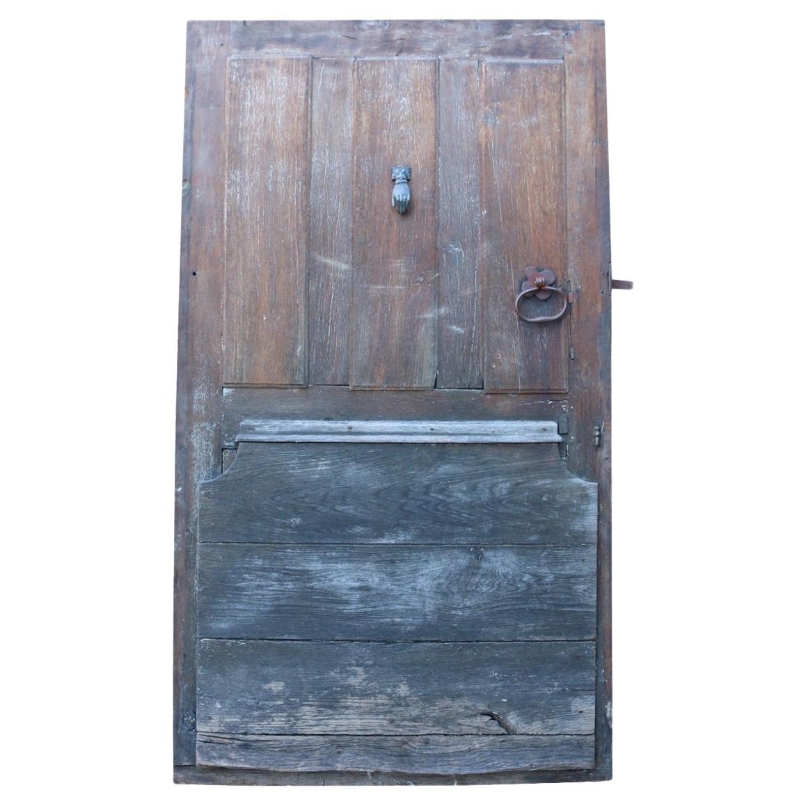 French Oak Exterior Door For Sale