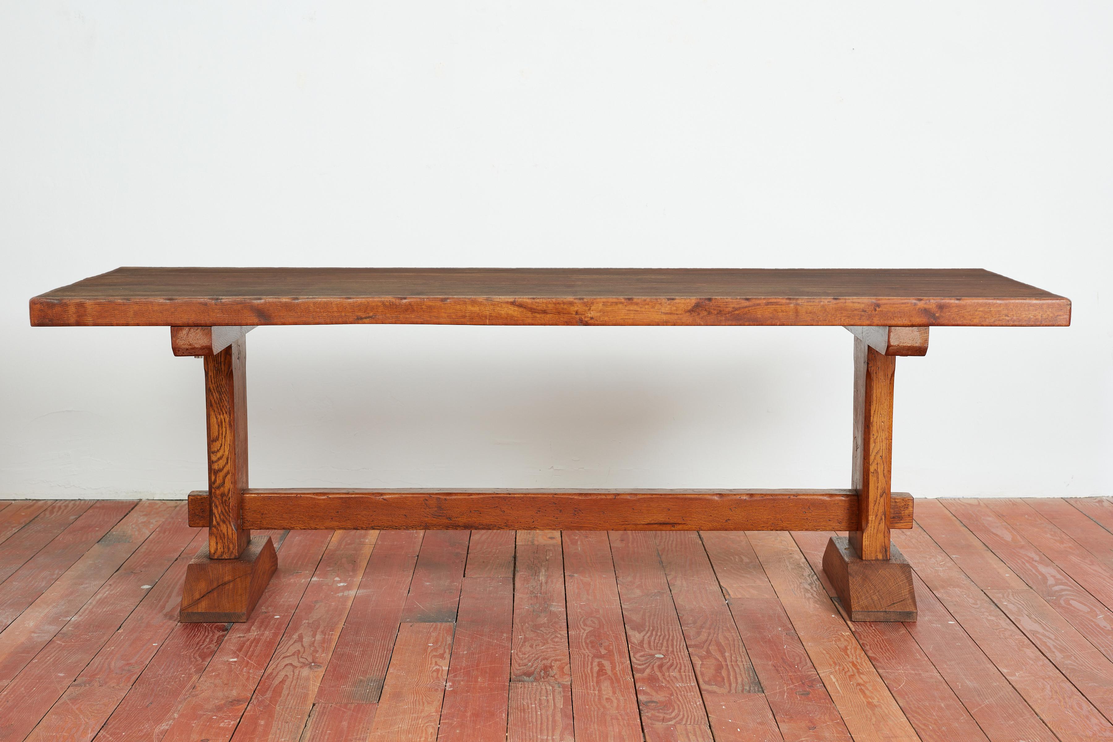 Gorgeous French Oak Farm table - France, circa 1940s
Rich dark oak patina with wonderful grain and joinery 
It's the perfect table! 
