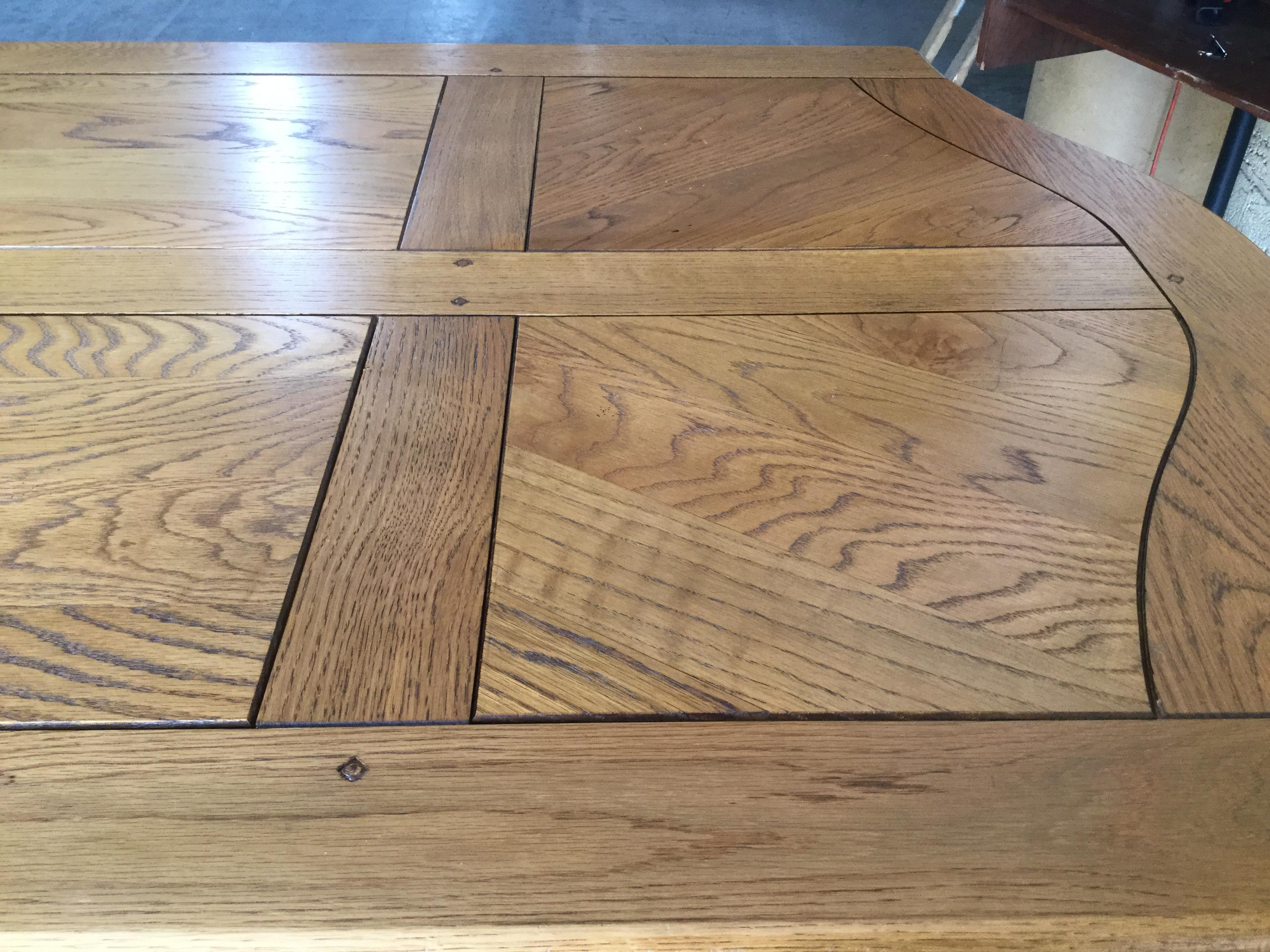 French Oak Farm Table with Extensions 1