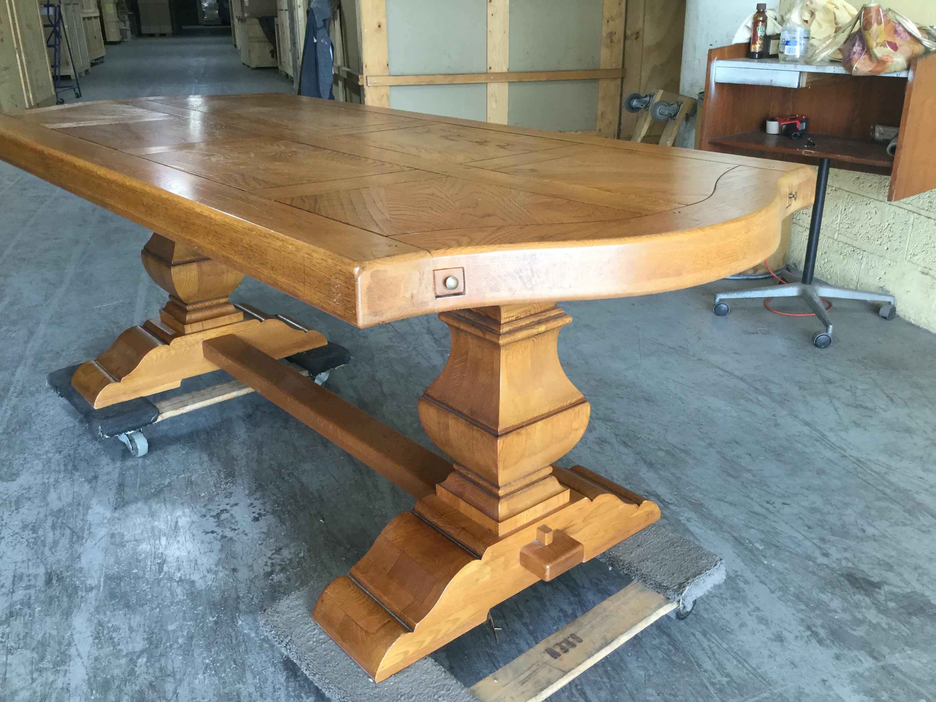 French Oak Farm Table with Extensions 4