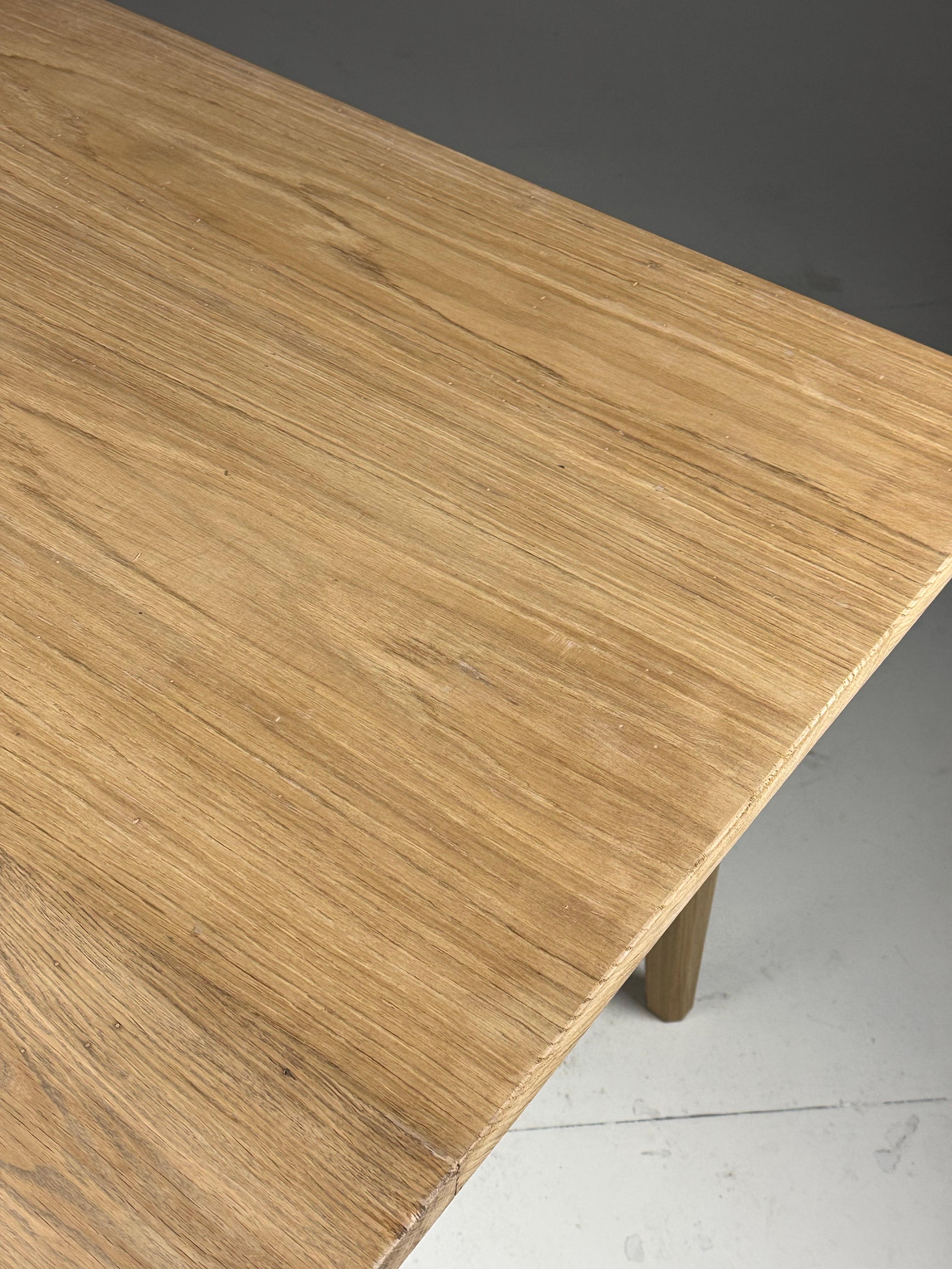 Table à manger de ferme en chêne français 270 cm en vente 7