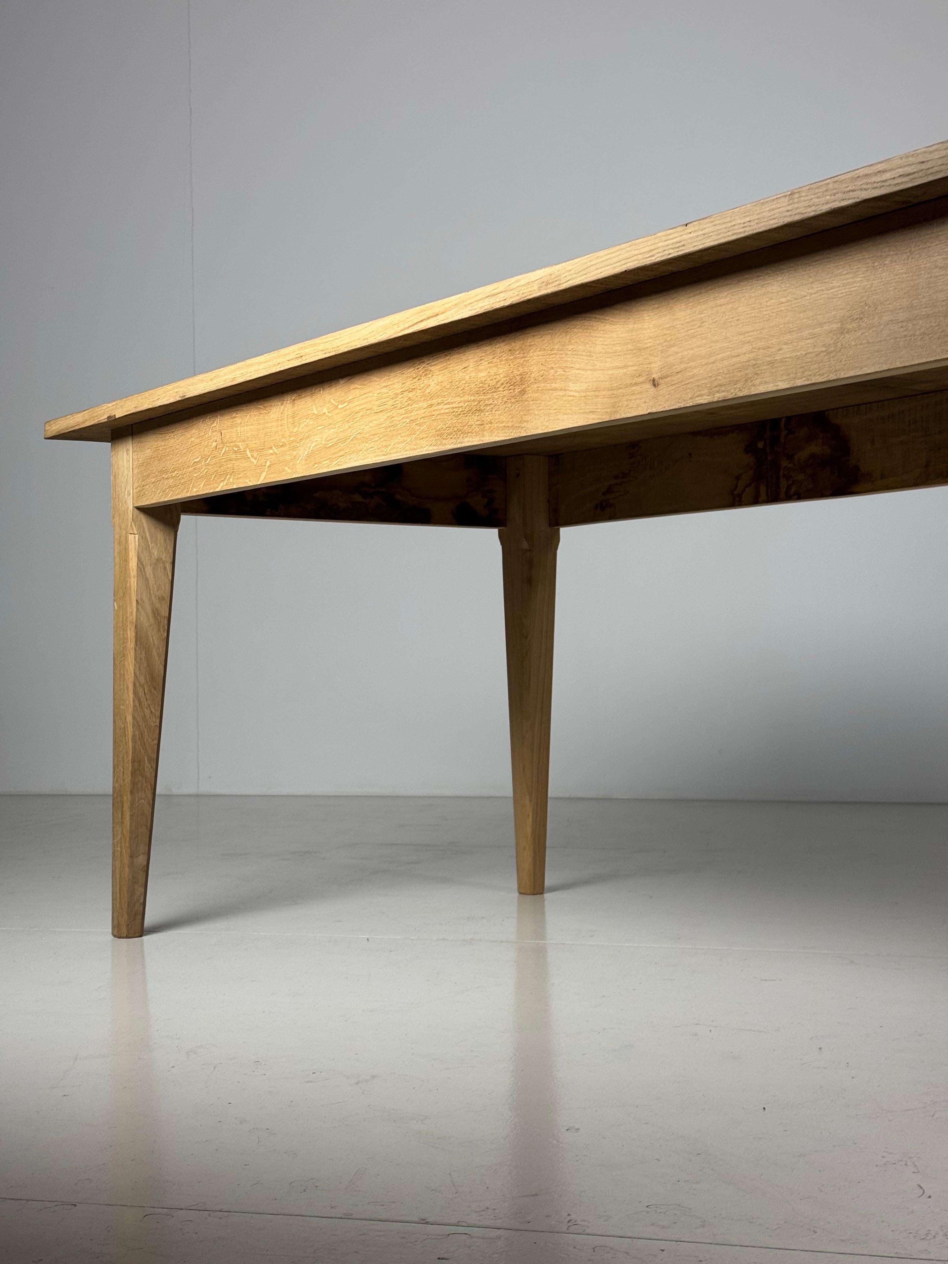 Table à manger de ferme en chêne français 270 cm en vente 1