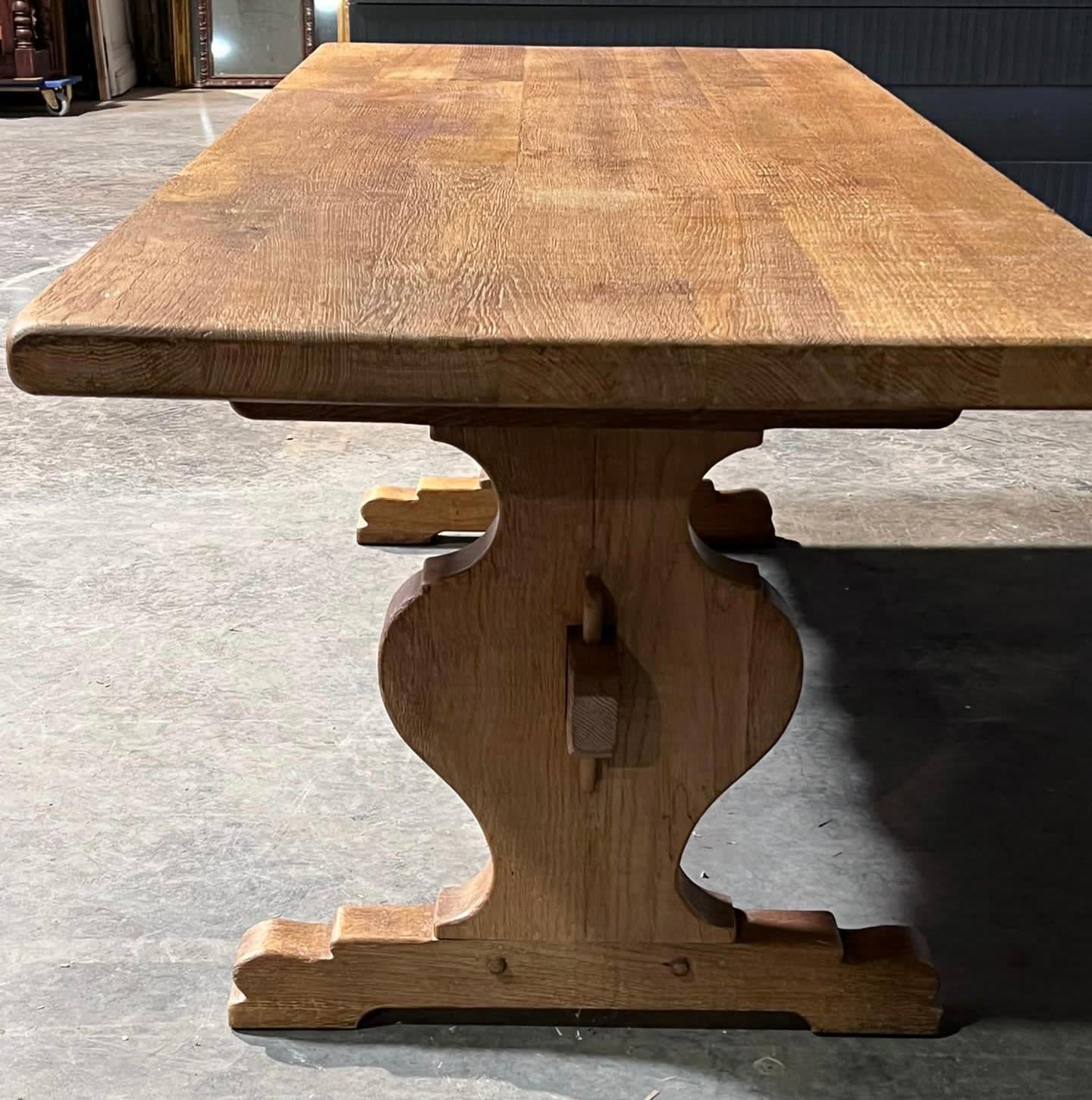 French Oak Farmhouse Dining Table For Sale 6