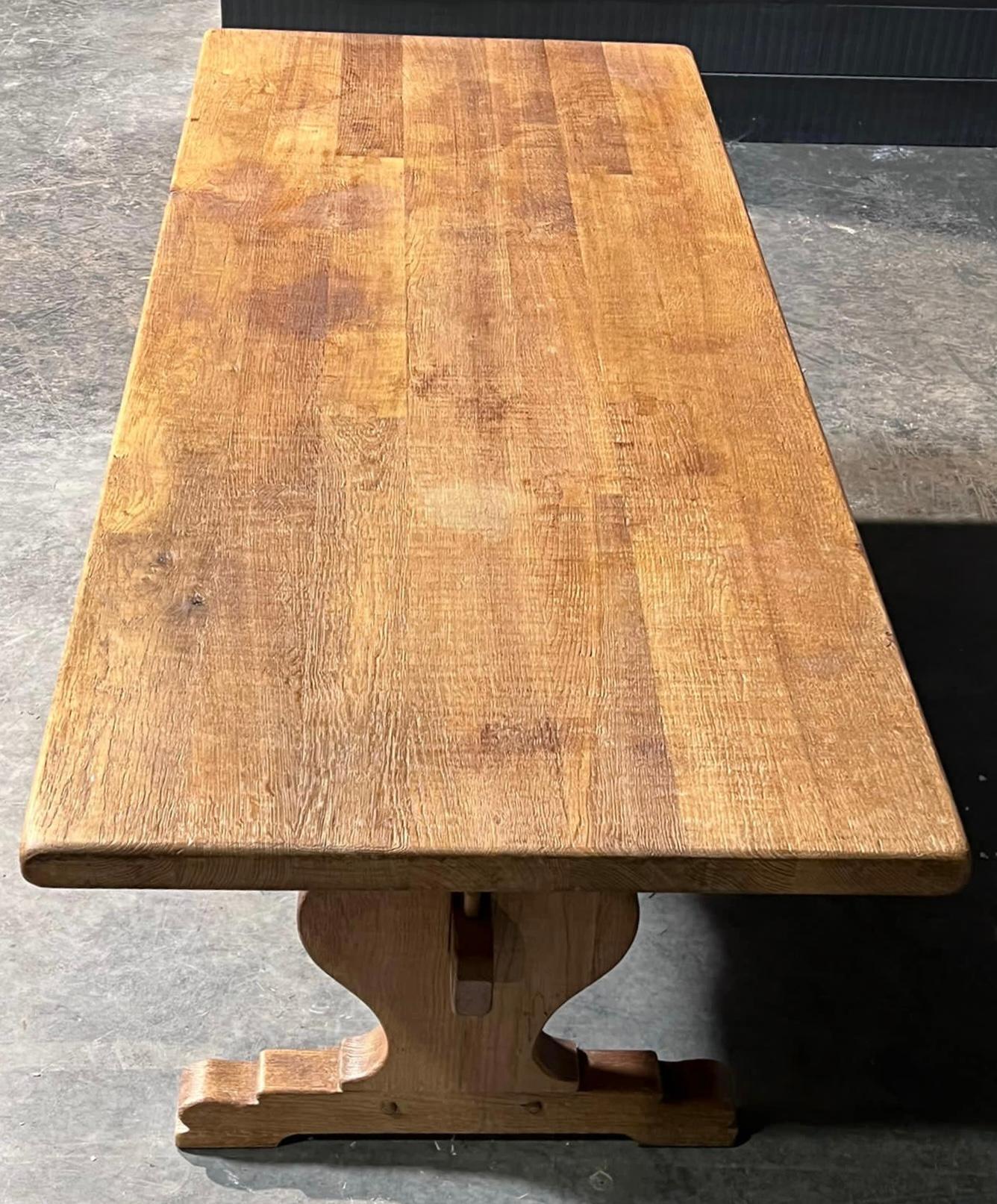 French Oak Farmhouse Dining Table For Sale 8