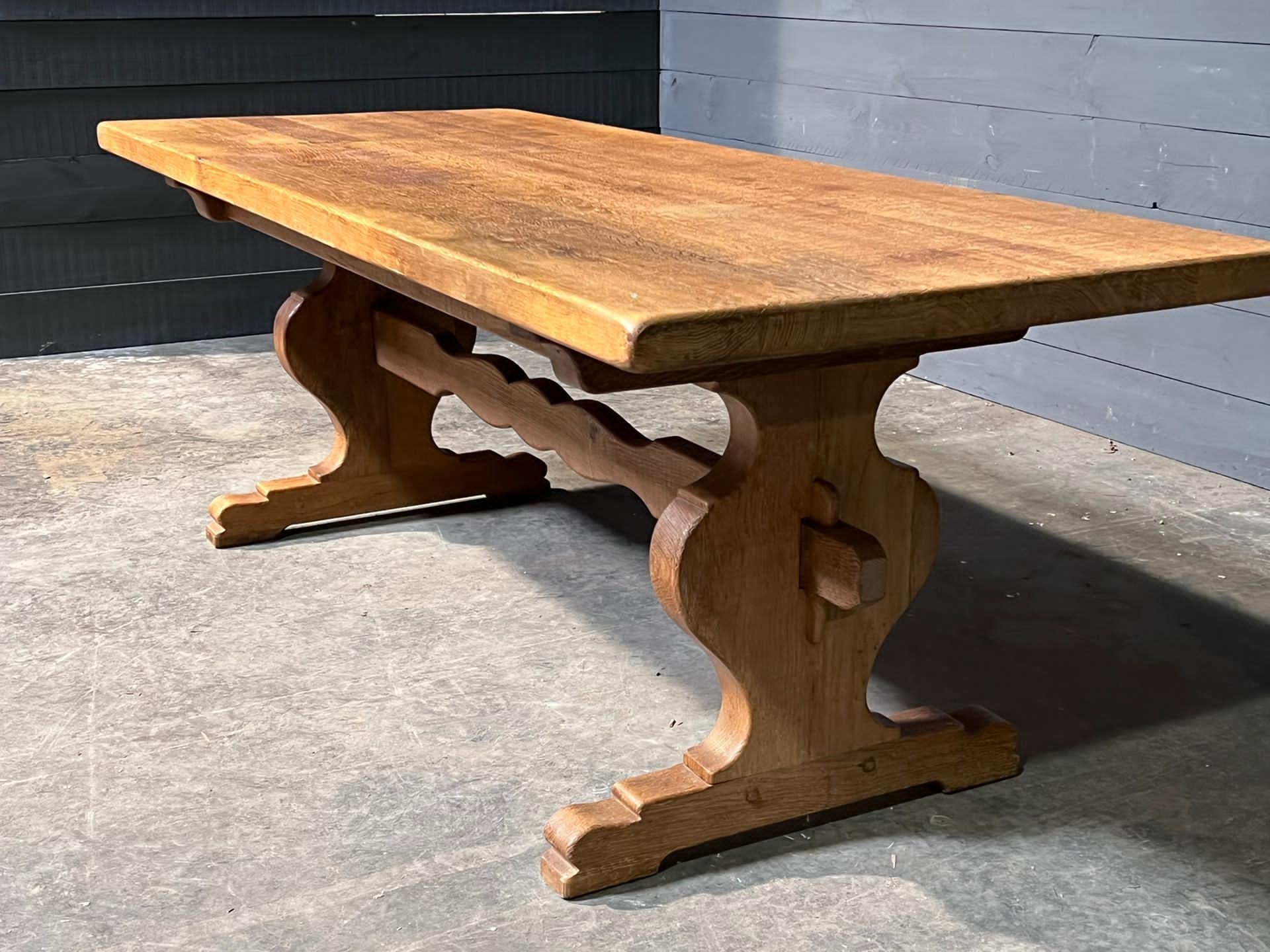French Oak Farmhouse Dining Table For Sale 10
