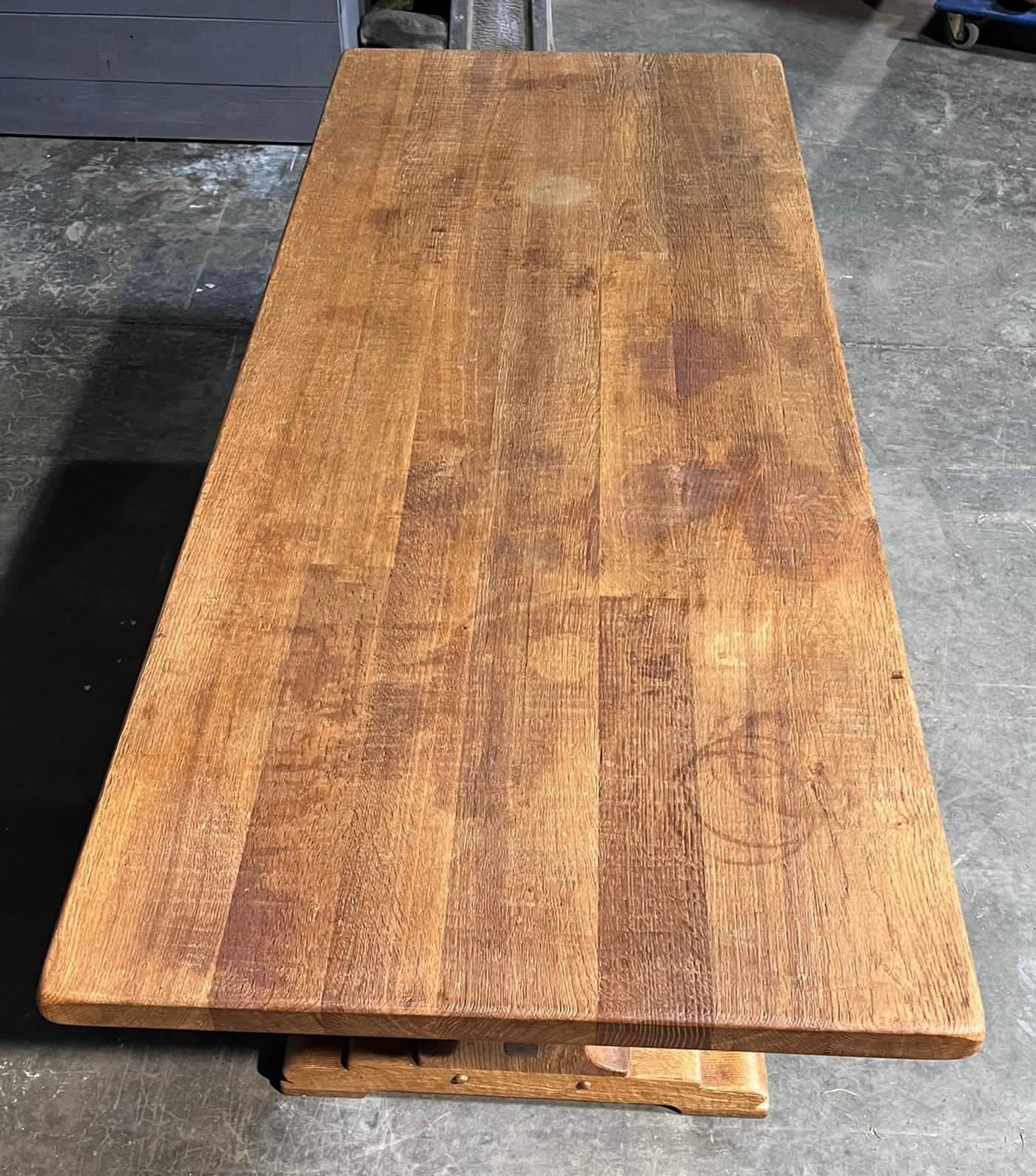 French Oak Farmhouse Dining Table For Sale 3