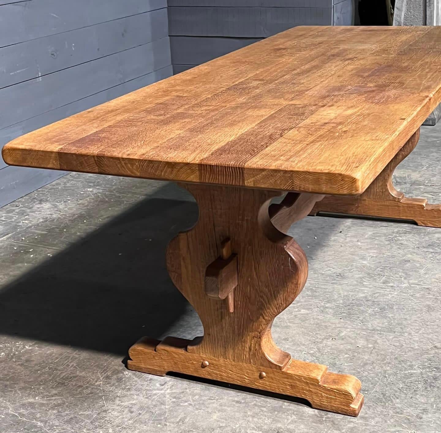 French Oak Farmhouse Dining Table For Sale 4