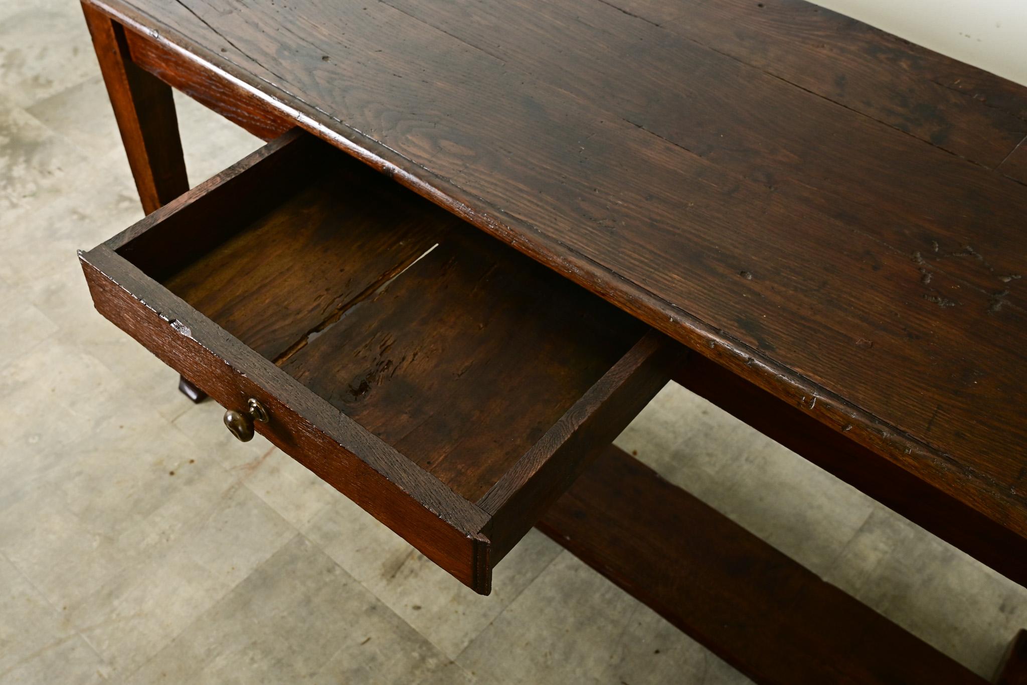 French Oak Farmhouse Server 3