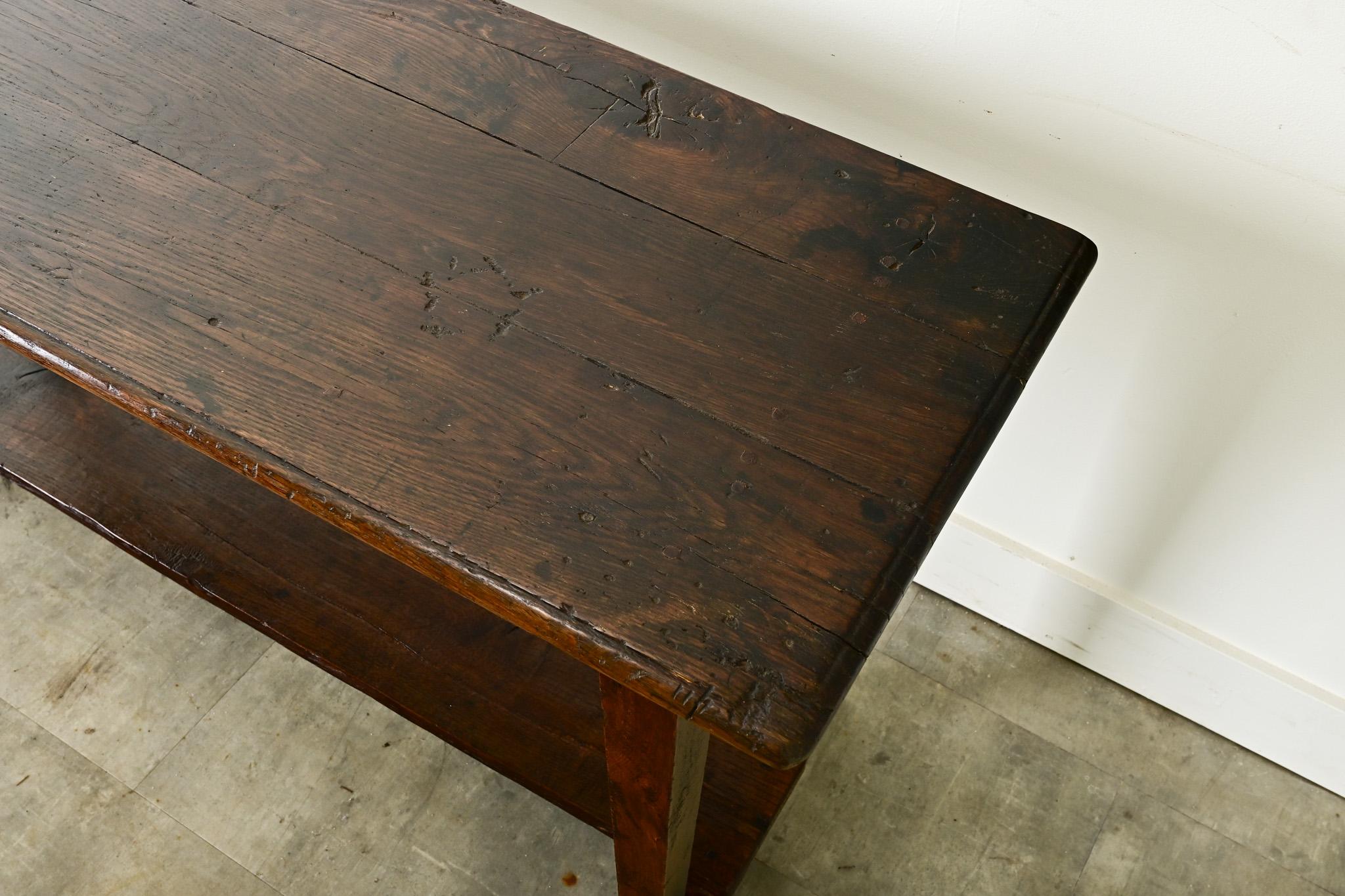 French Oak Farmhouse Server 4
