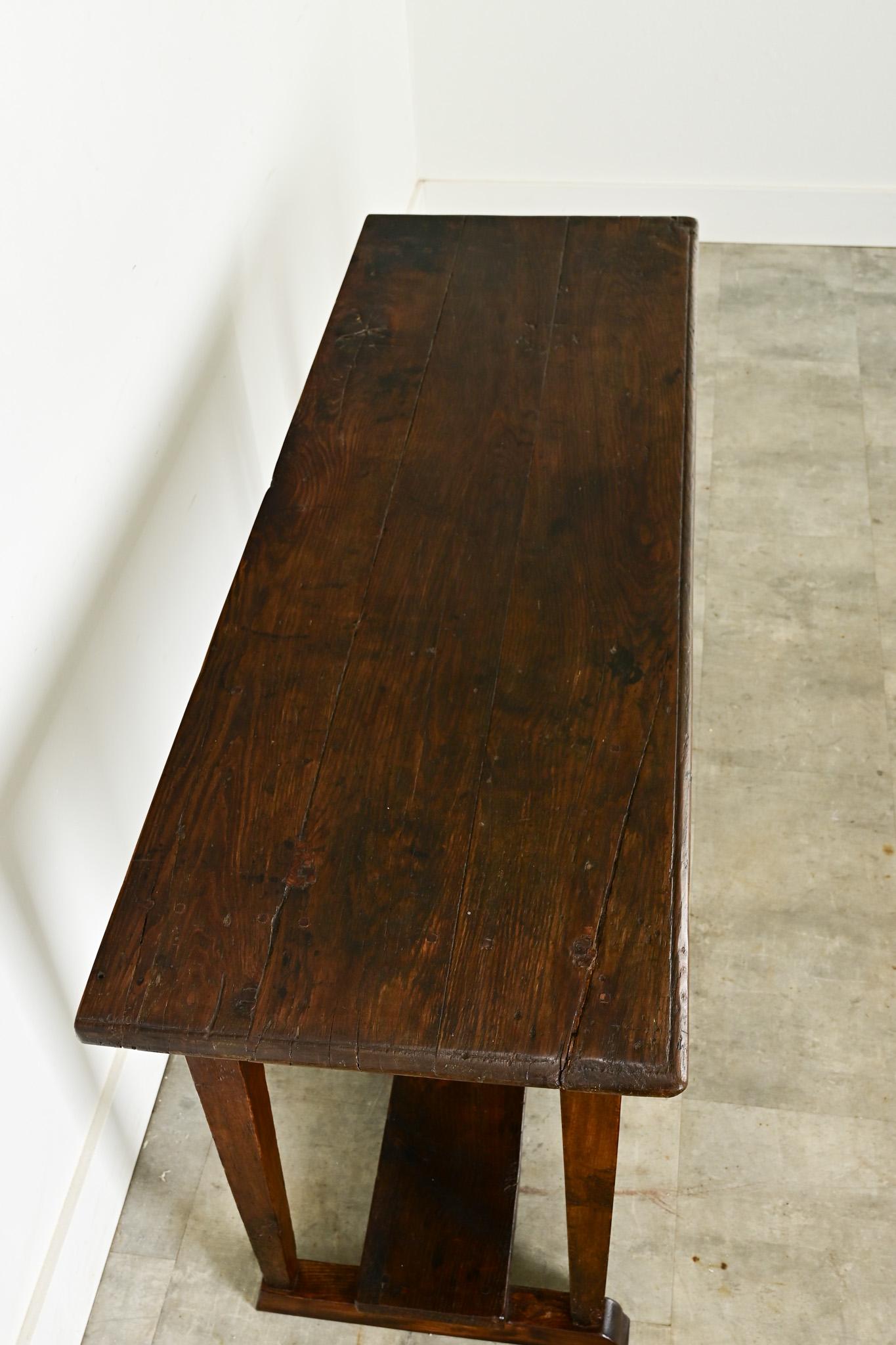 Brass French Oak Farmhouse Server
