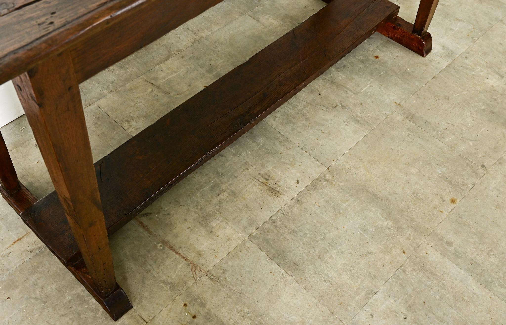 French Oak Farmhouse Server 1