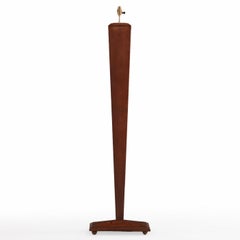 French Oak Floor Lamp in Angular Form, C. 1940.