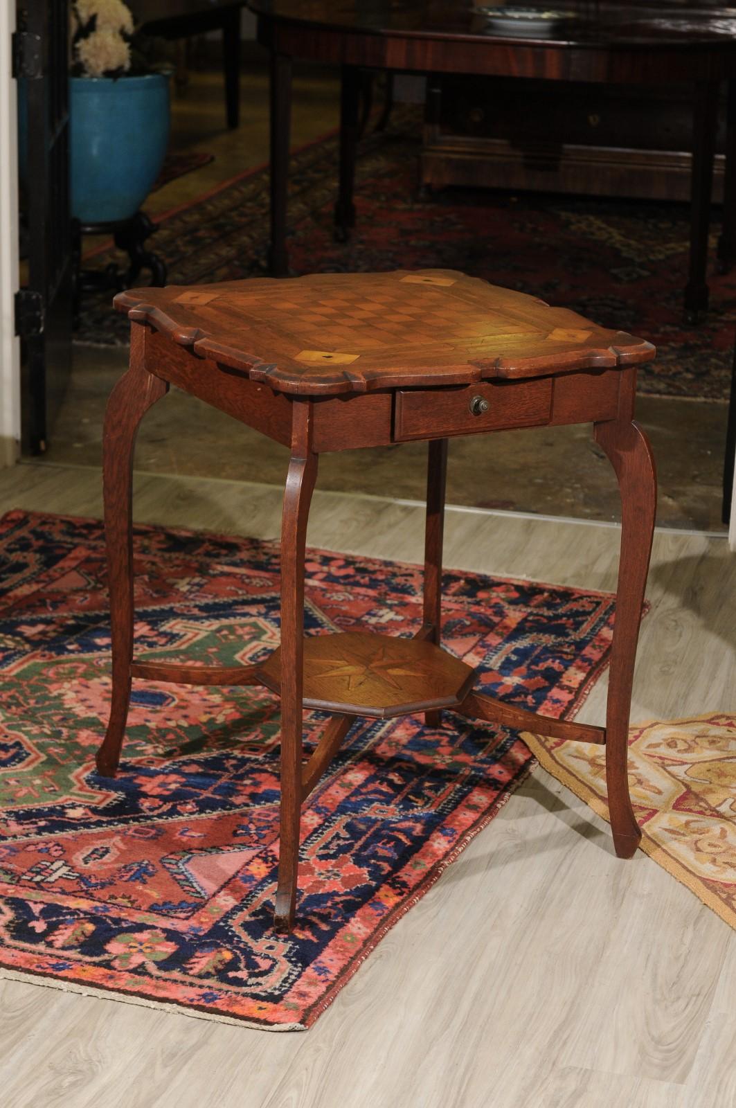 French Oak Game Table For Sale 4