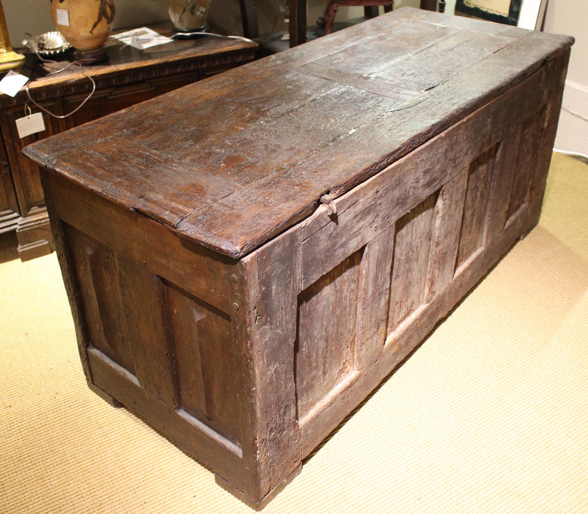 French Oak Gothic Coffer For Sale 5