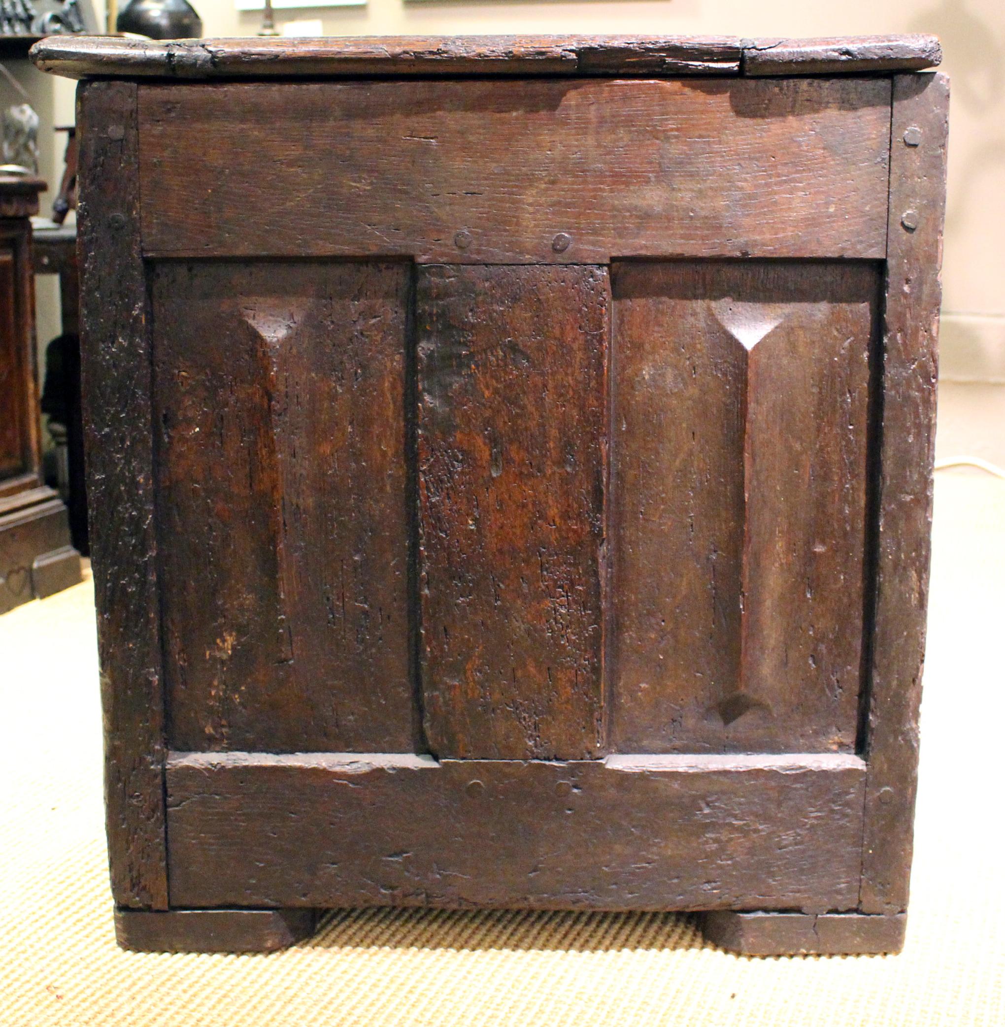 French Oak Gothic Coffer For Sale 2