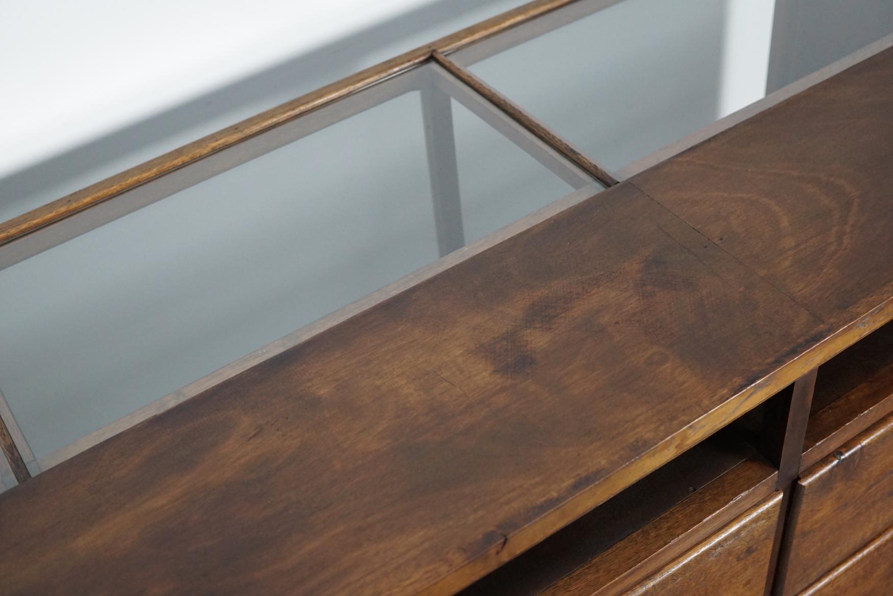 French Oak Haberdashery Cabinet or Shop Counter, 1930s 4