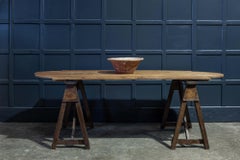 Table à tréteaux en Oak Oak Harvest français
