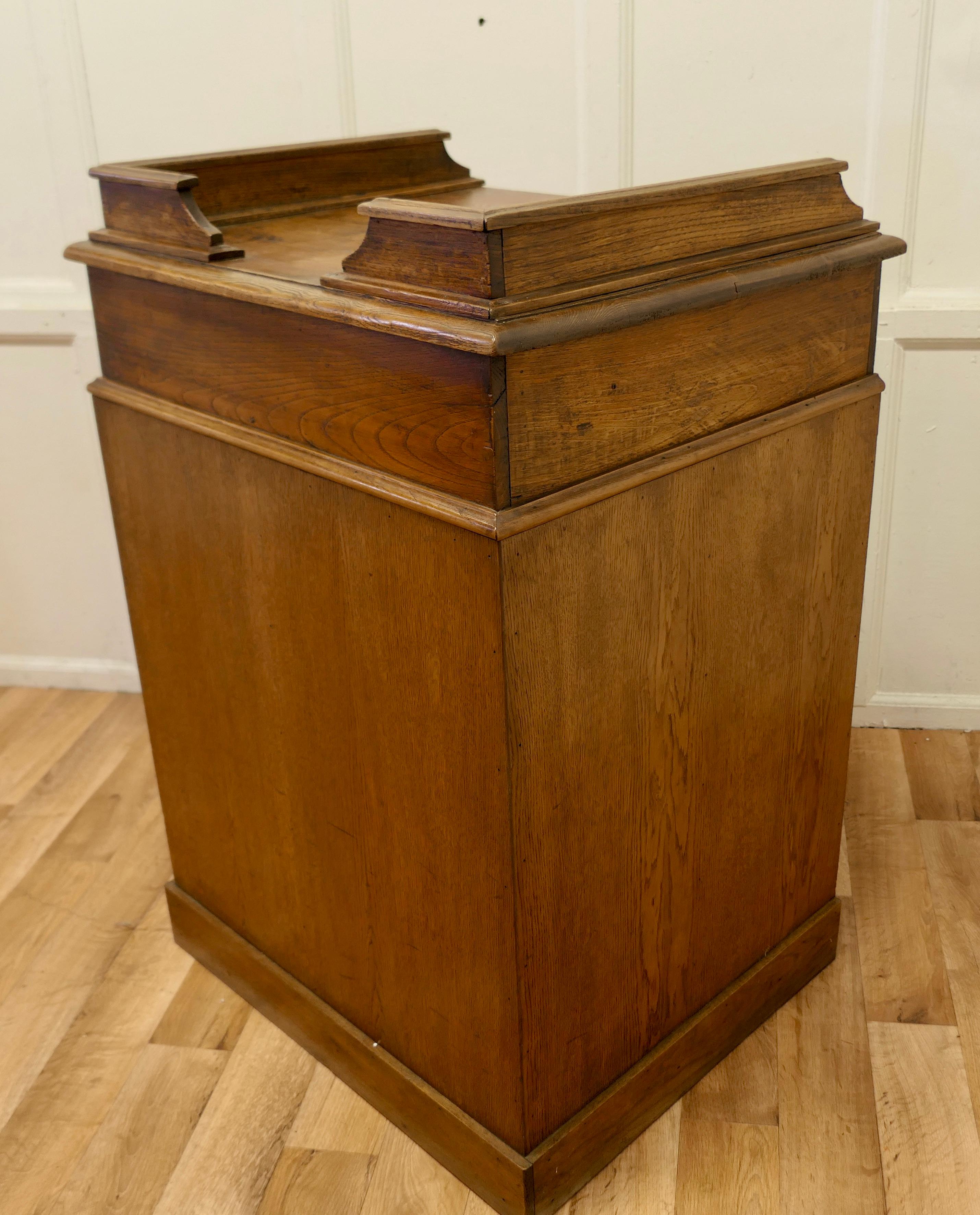 French Oak Hotel Restaurant Reception Hostess Greeting Station, Greeter 1