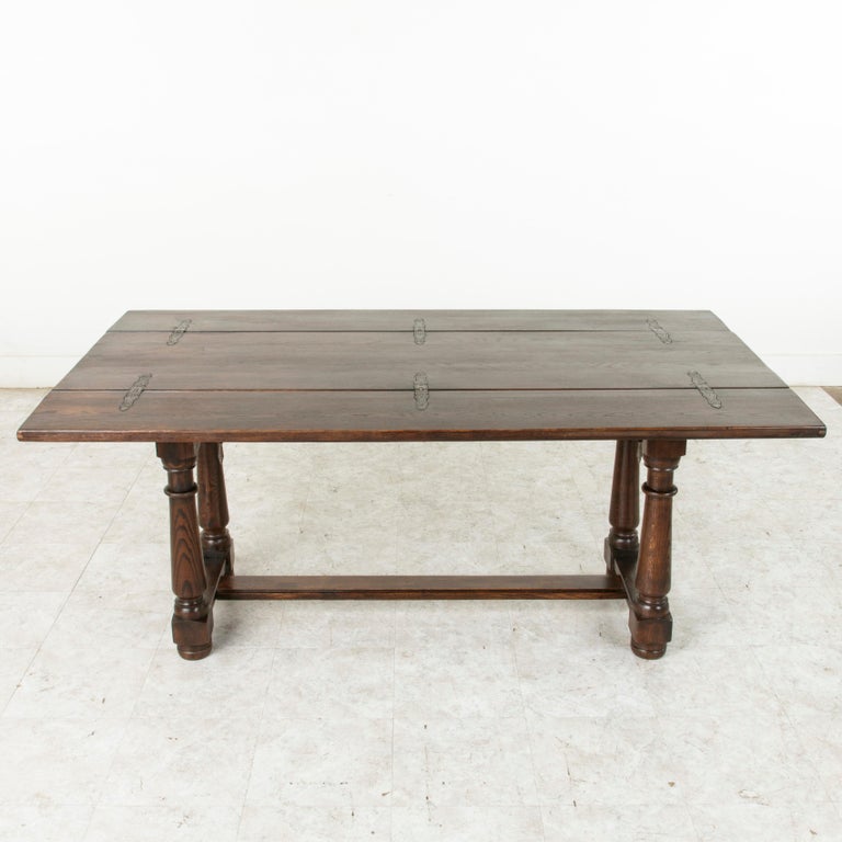 French Oak Hunt Folding Table, Console, Sofa Table with ...