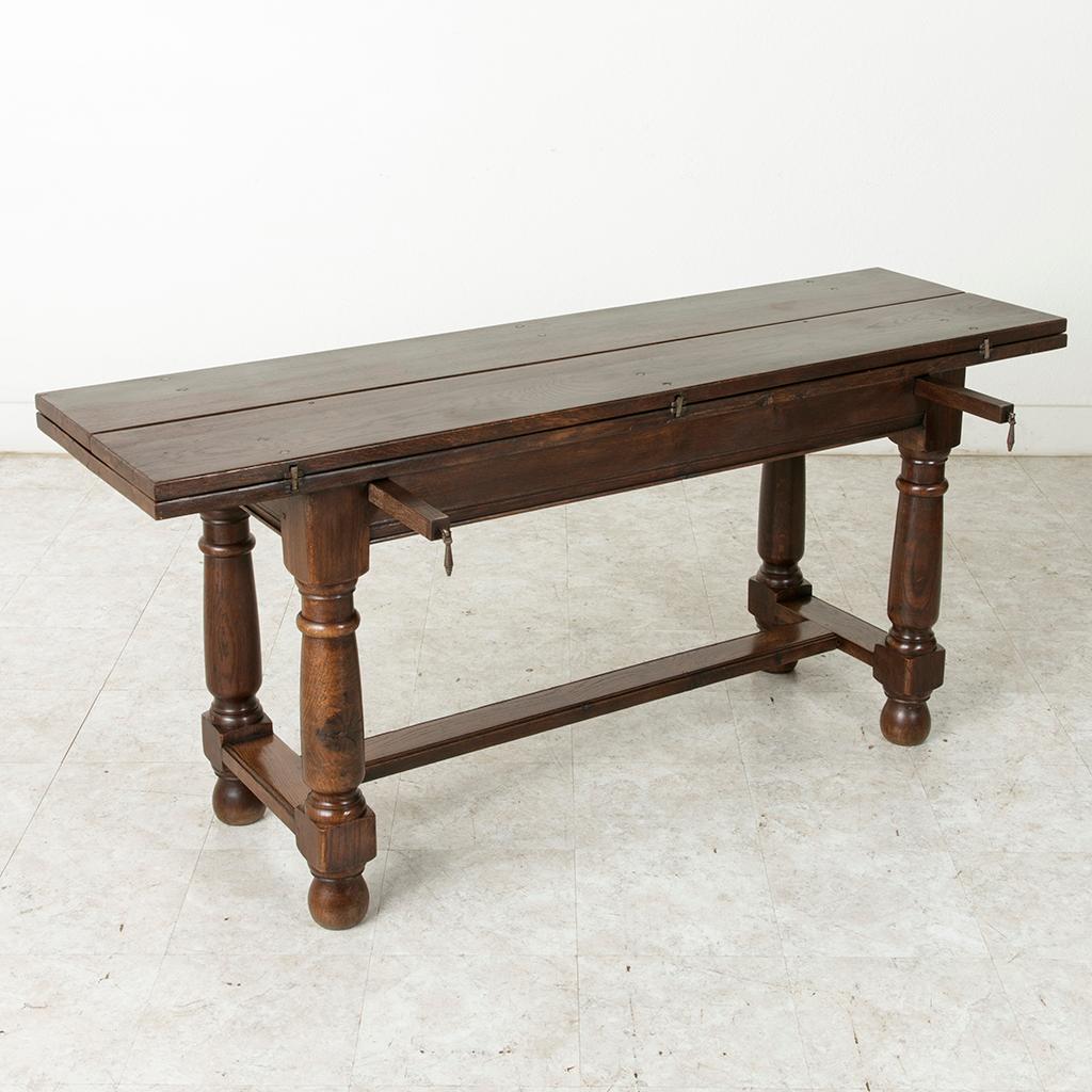 French Oak Hunt Table, Console Table, Sofa Table, Dining Table, circa 1900 7