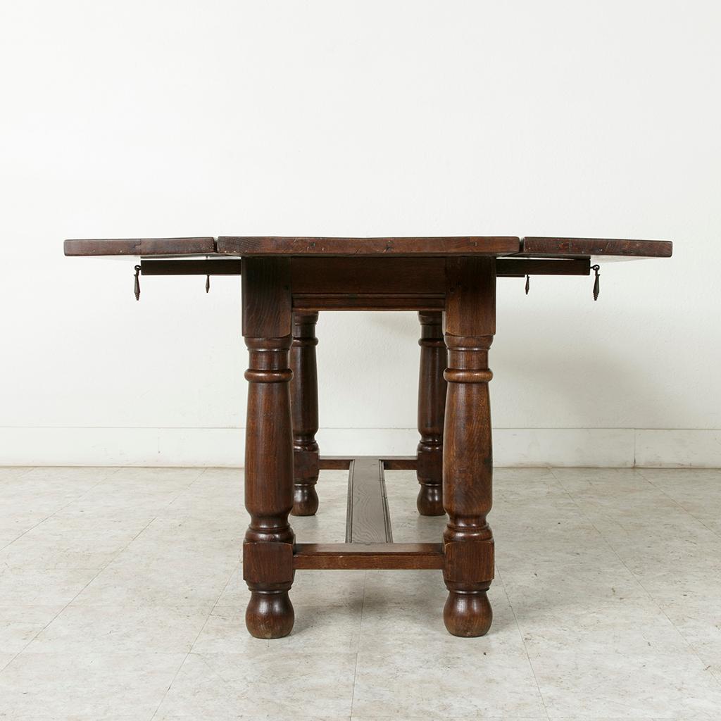 French Oak Hunt Table, Console Table, Sofa Table, Dining Table, circa 1900 4