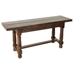 French Oak Hunt Table, Console Table, Sofa Table, Dining Table, circa 1900