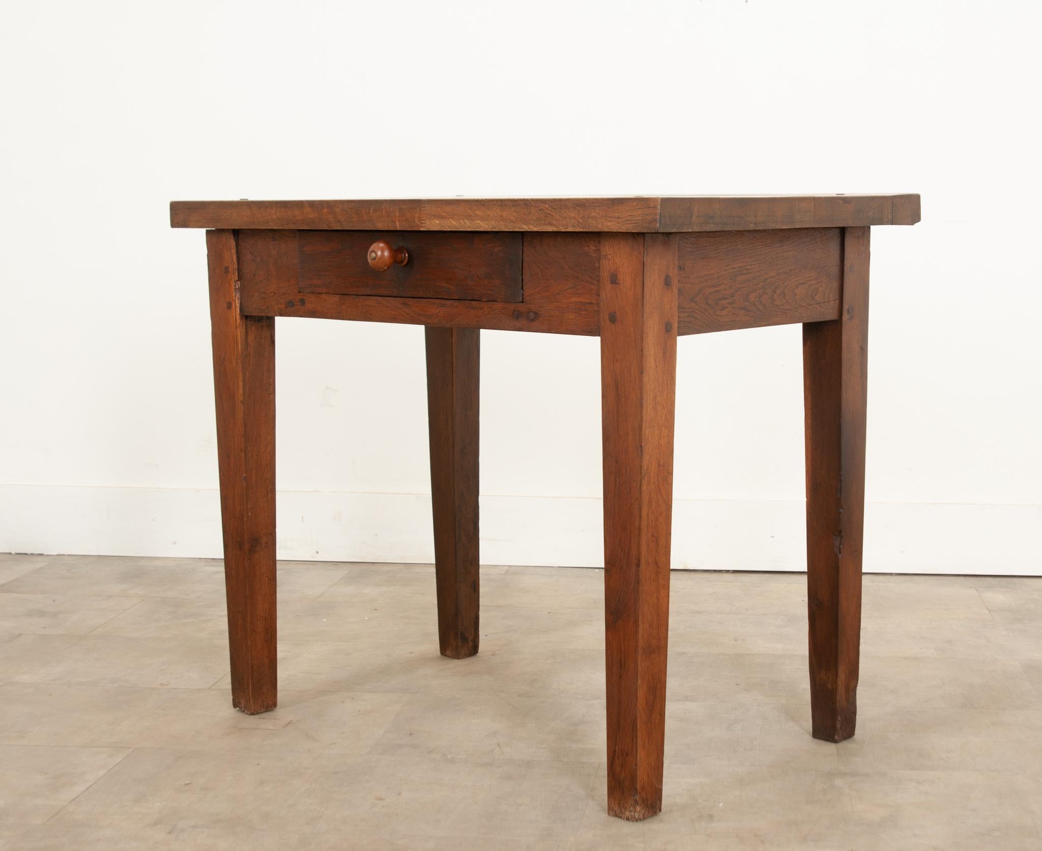 French Oak Kitchen Prep Table From Burgundy For Sale 2