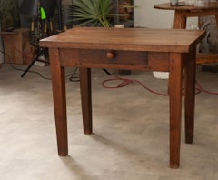 French Oak Kitchen Prep Table From Burgundy