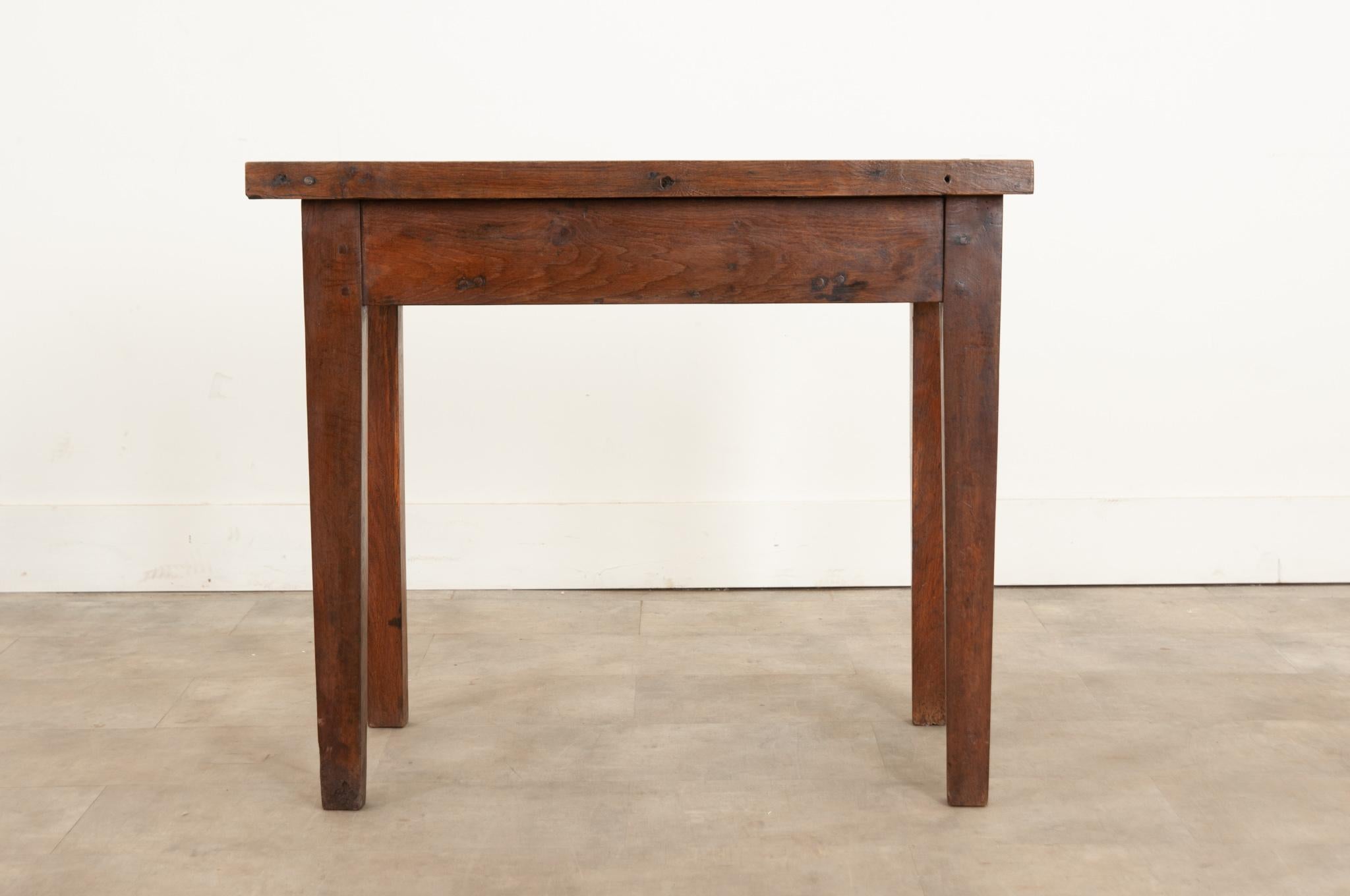 Wood French Oak Kitchen Prep Table From Burgundy For Sale
