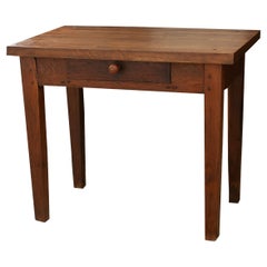 Antique French Oak Kitchen Prep Table From Burgundy