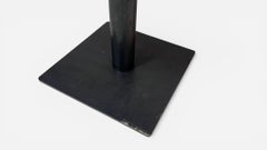 French Oak Cafe Dining Table, Reclaimed Wood & Steel, Les Arcs Style