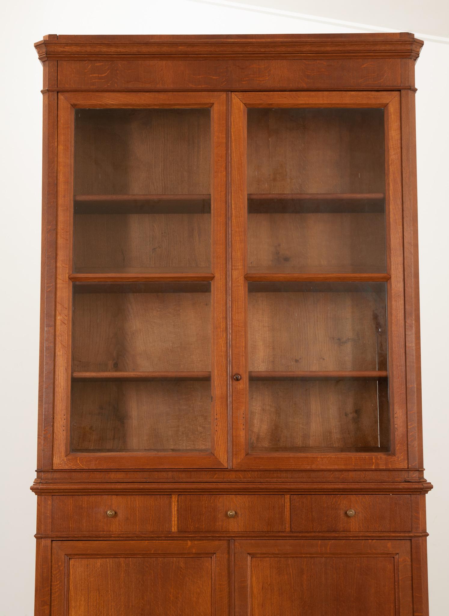 19th Century French Oak Louis Philippe Bibliotheque