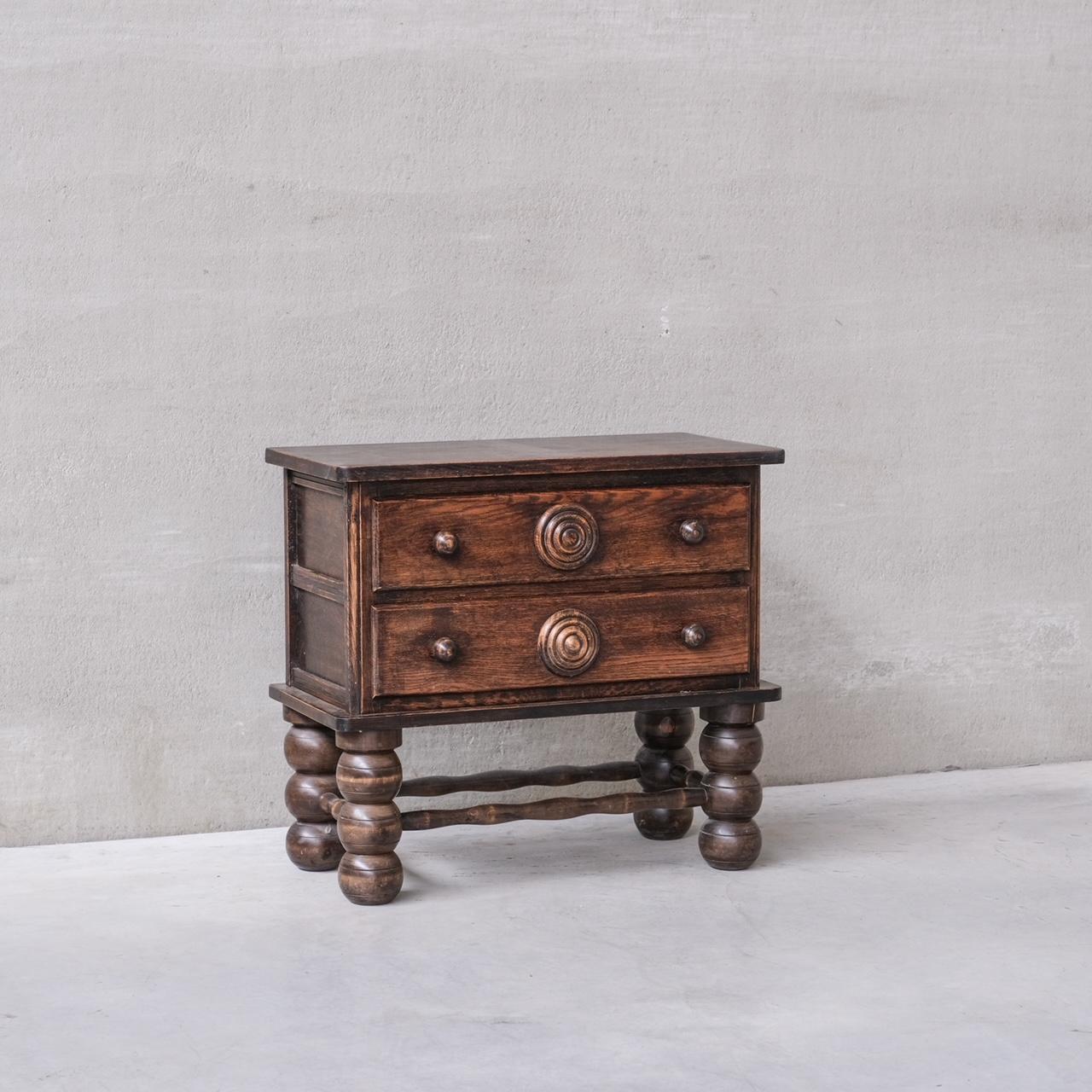 French Oak Low Dresser Drawers by Charles Dudouyt For Sale 1