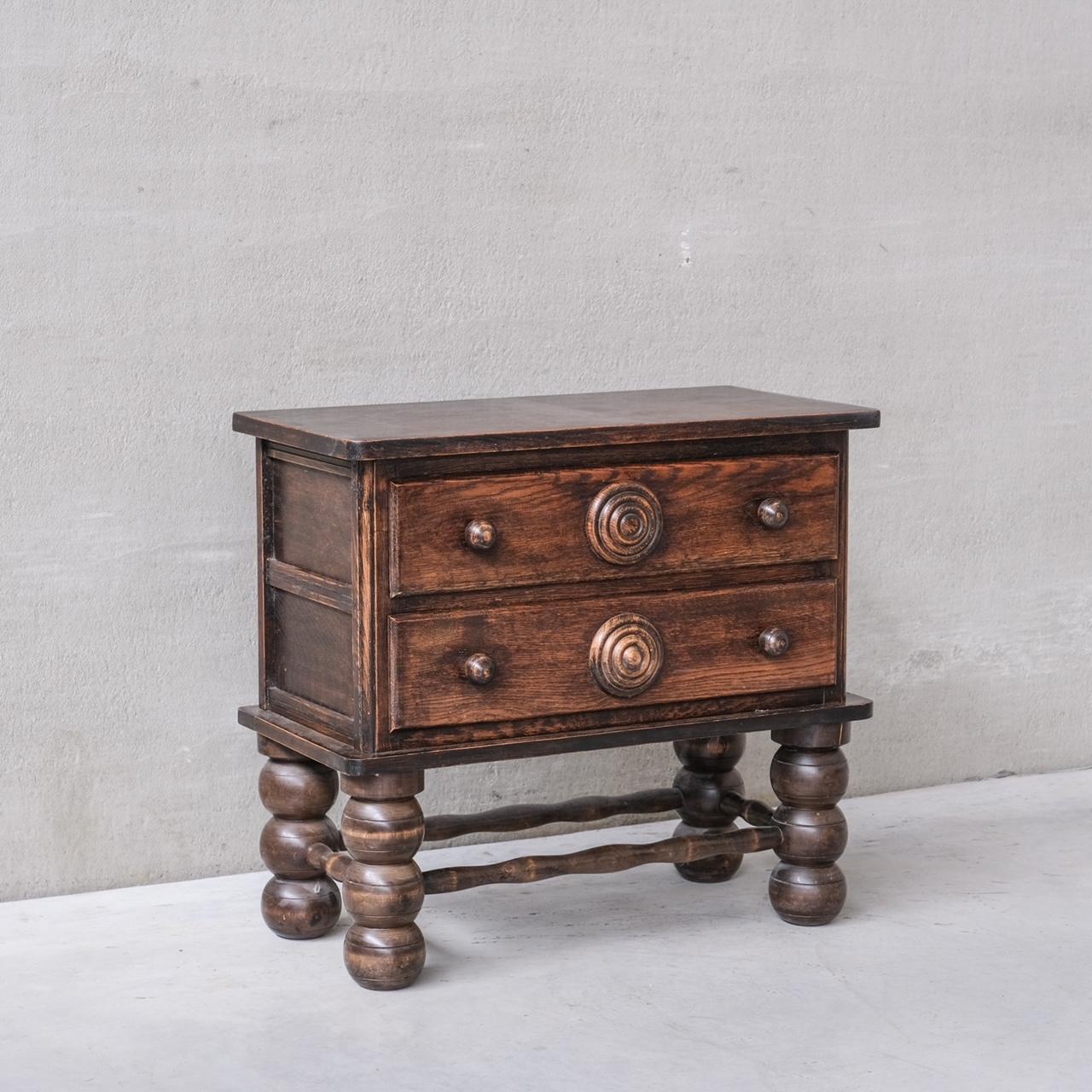French Oak Low Dresser Drawers by Charles Dudouyt For Sale 2