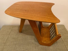 French Oak Magazine Rack/ Table