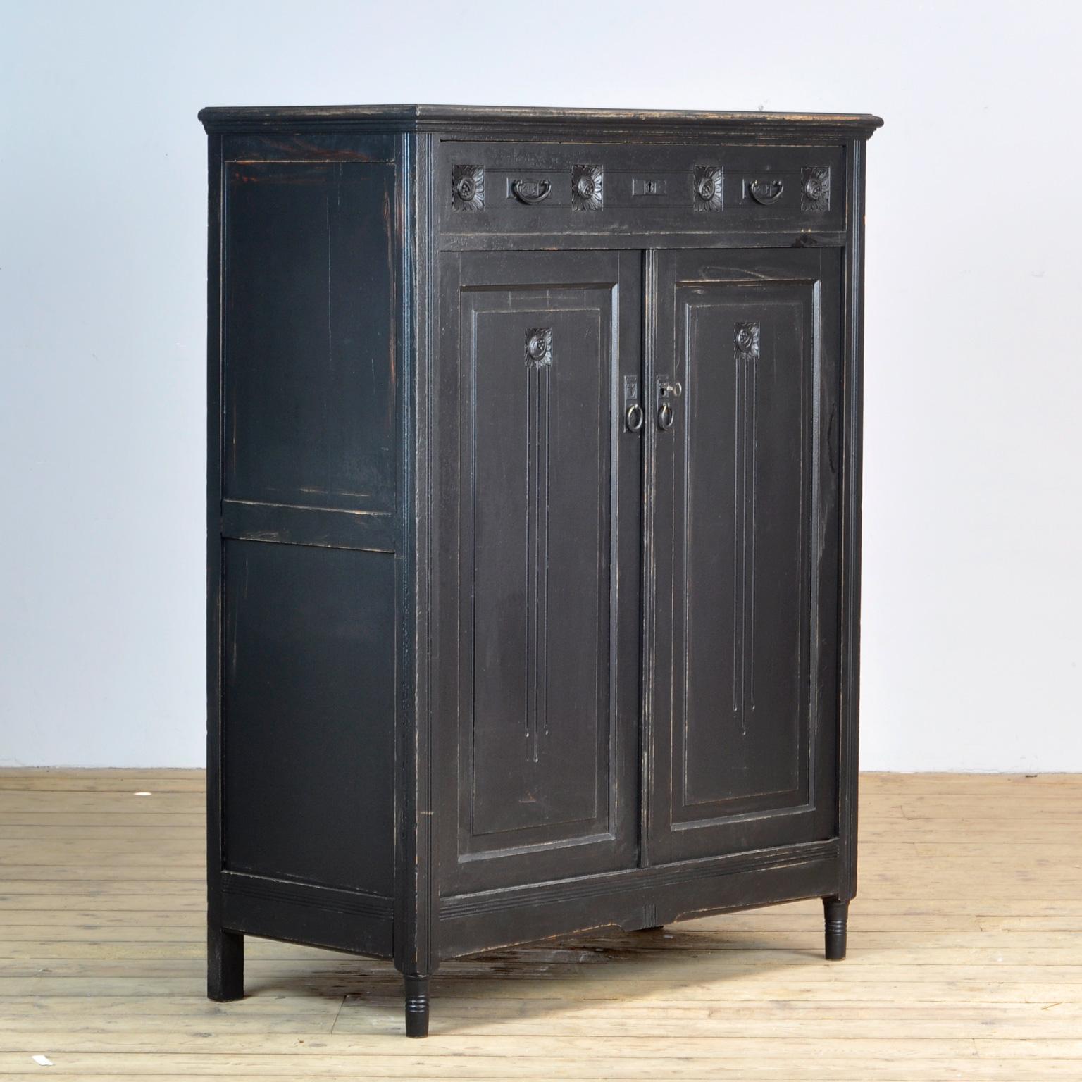 French Provincial French Oak Maiden Cabinet, 1940's